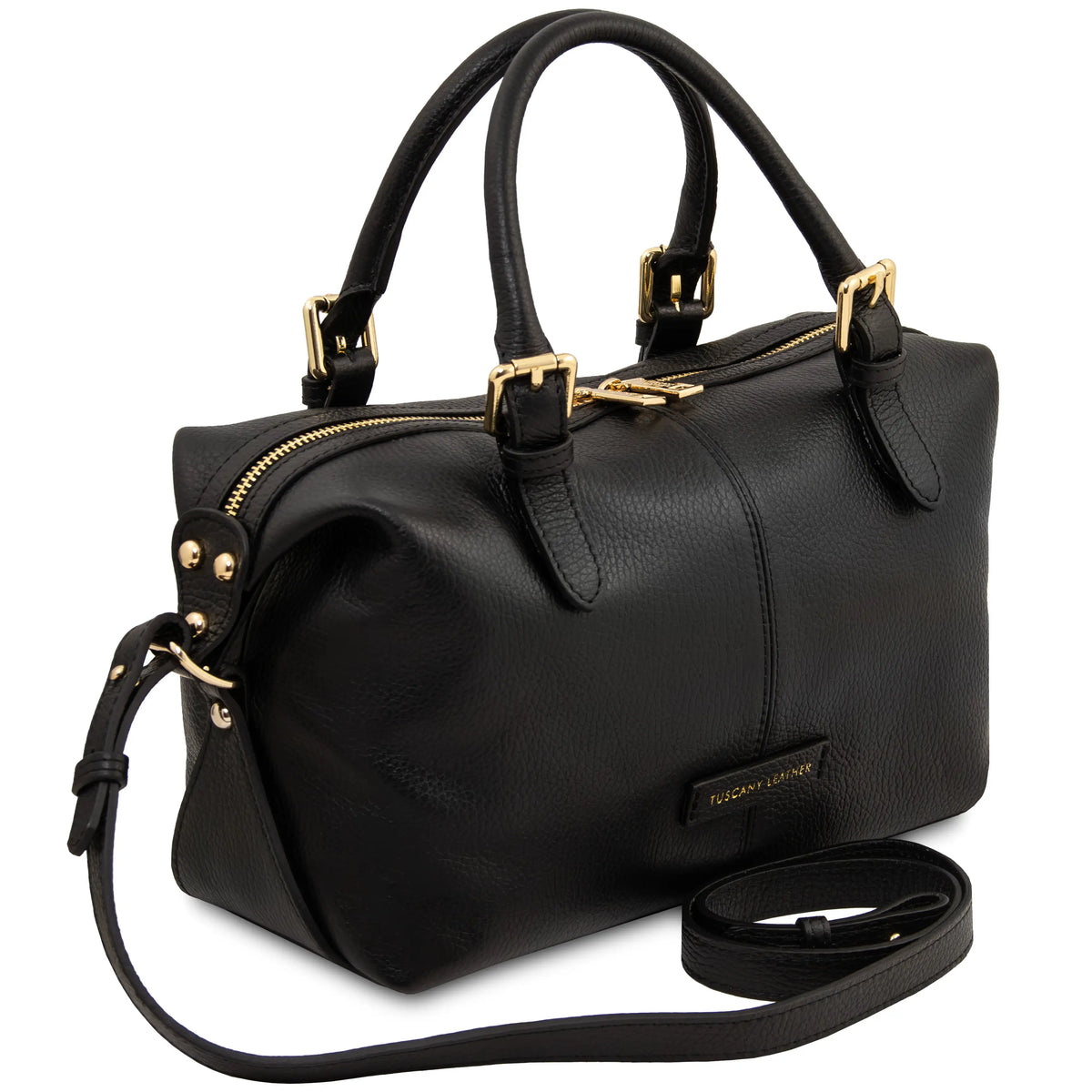 Ribelle Soft Italian Leather Duffle Bag | Pebbled Leather
