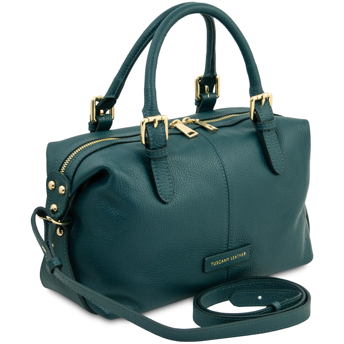 Ribelle Soft Italian Leather Duffle Bag | Pebbled Leather