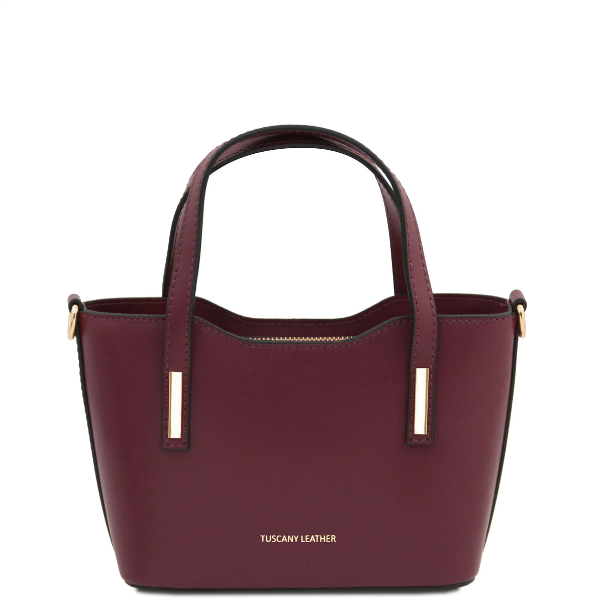 Olimpia Small Italian Leather Tote Bag | Box Smooth Leather
