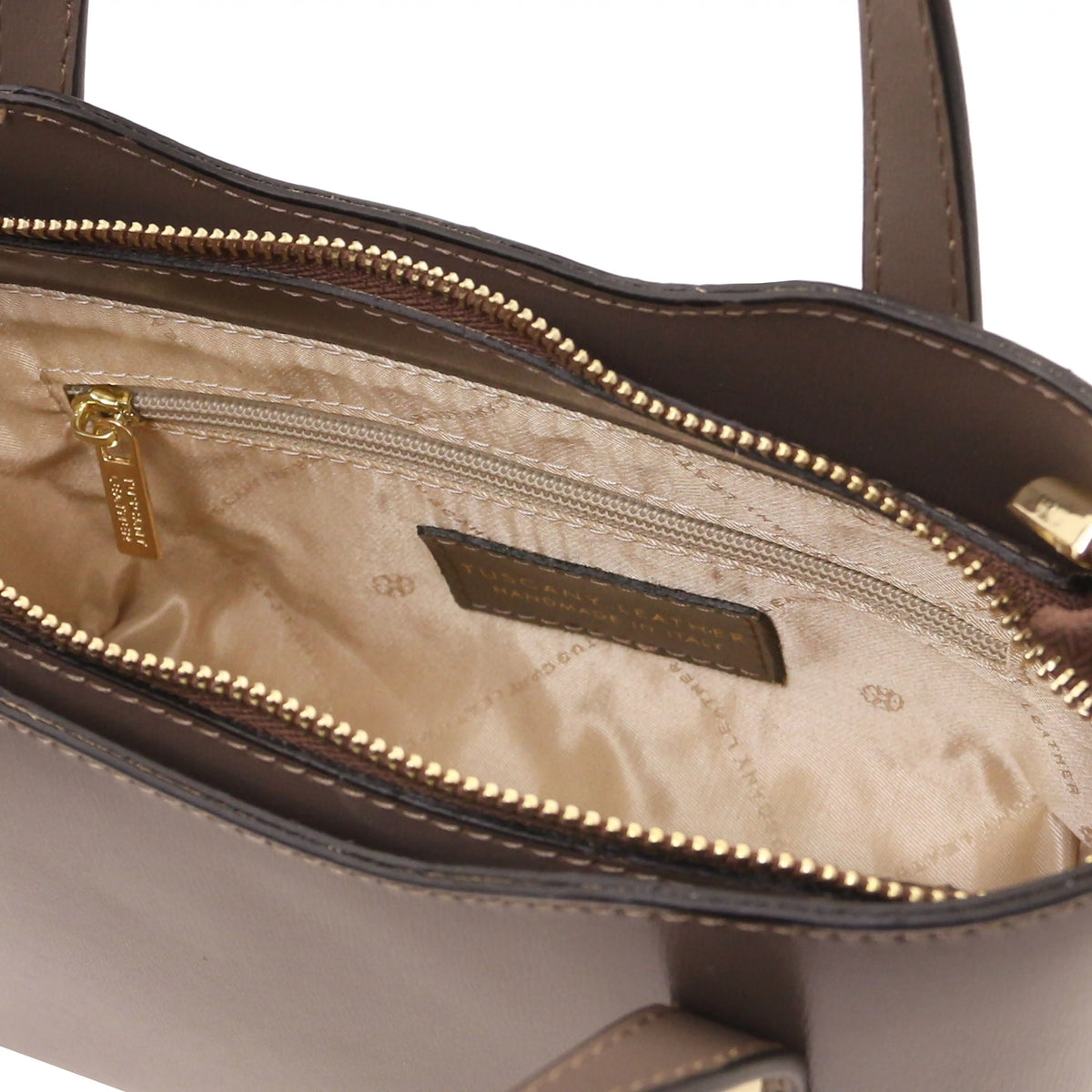 Olimpia Small Italian Leather Tote Bag | Box Smooth Leather