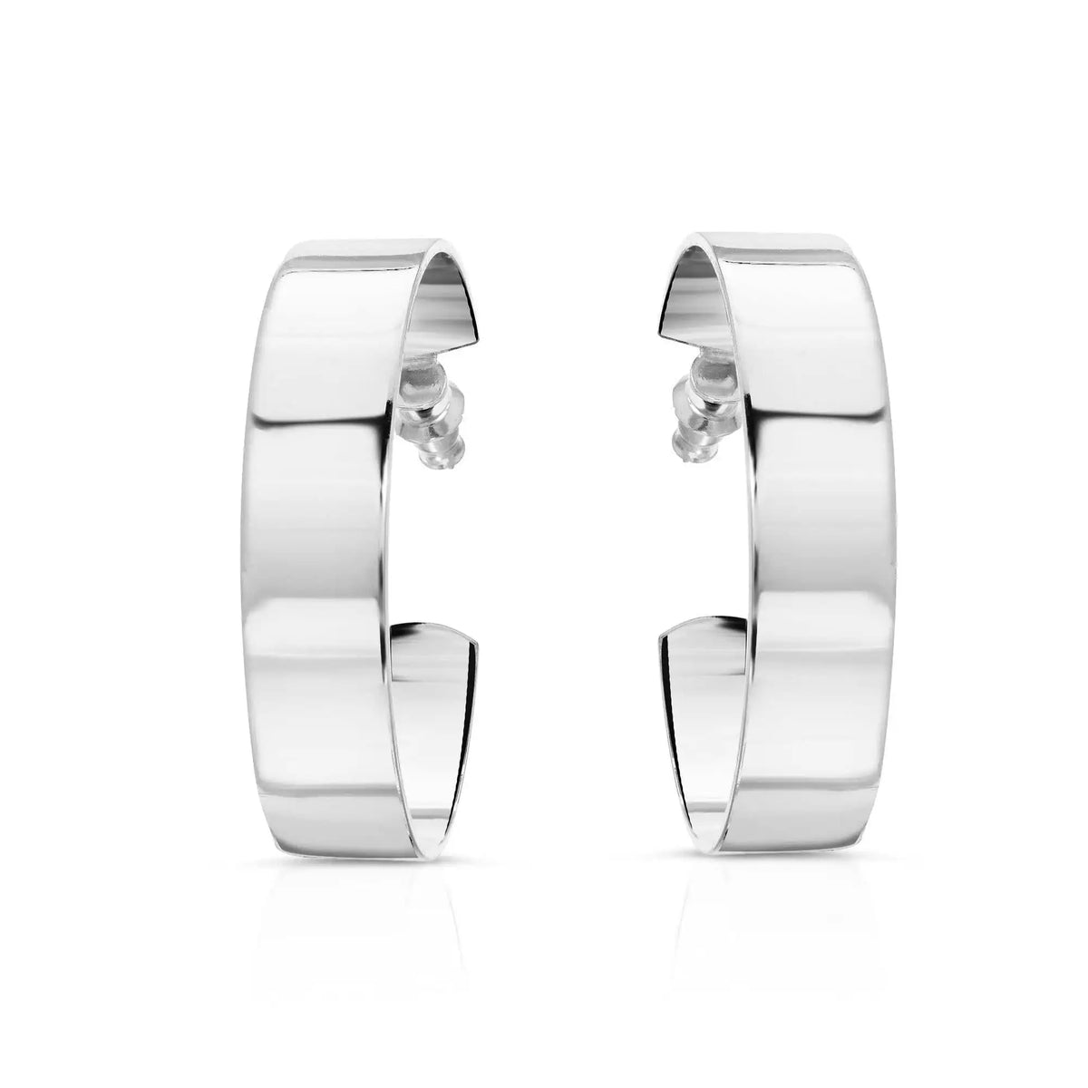 Arco 1.5" Statement Hoops | Rhodium Plated