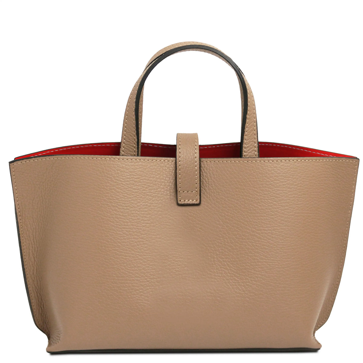 Back view Agatha Leather Handbag in caramel