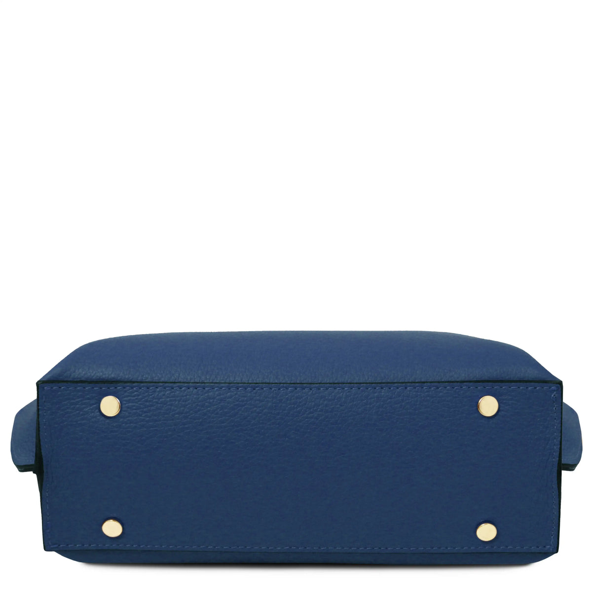 Bottom view Agatha Leather Handbag in dark blue