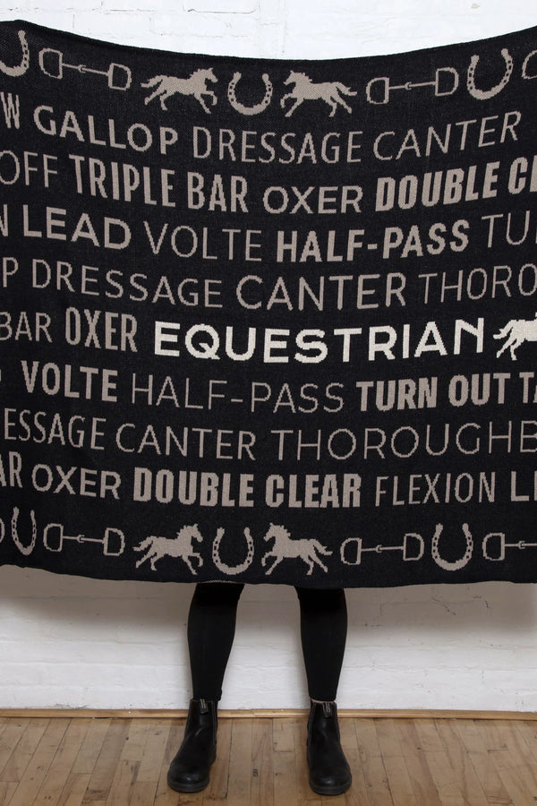 Equestrian Eco Text Throw - L'Atelier Global