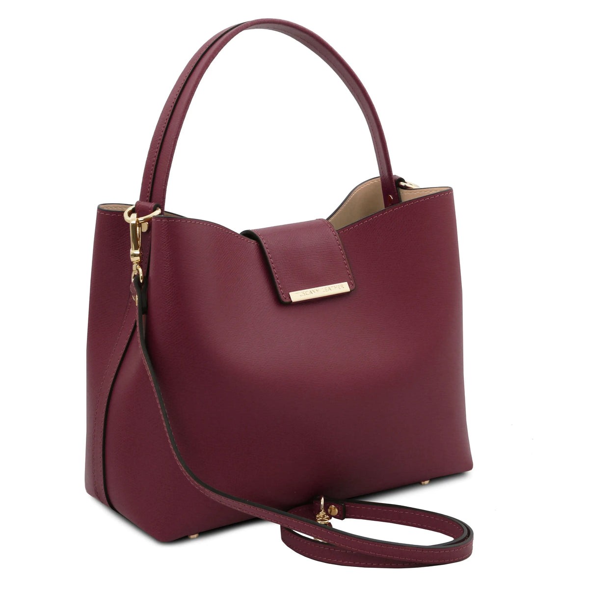 Clio Italian Leather Secchiello Bag | Palmellato Leather