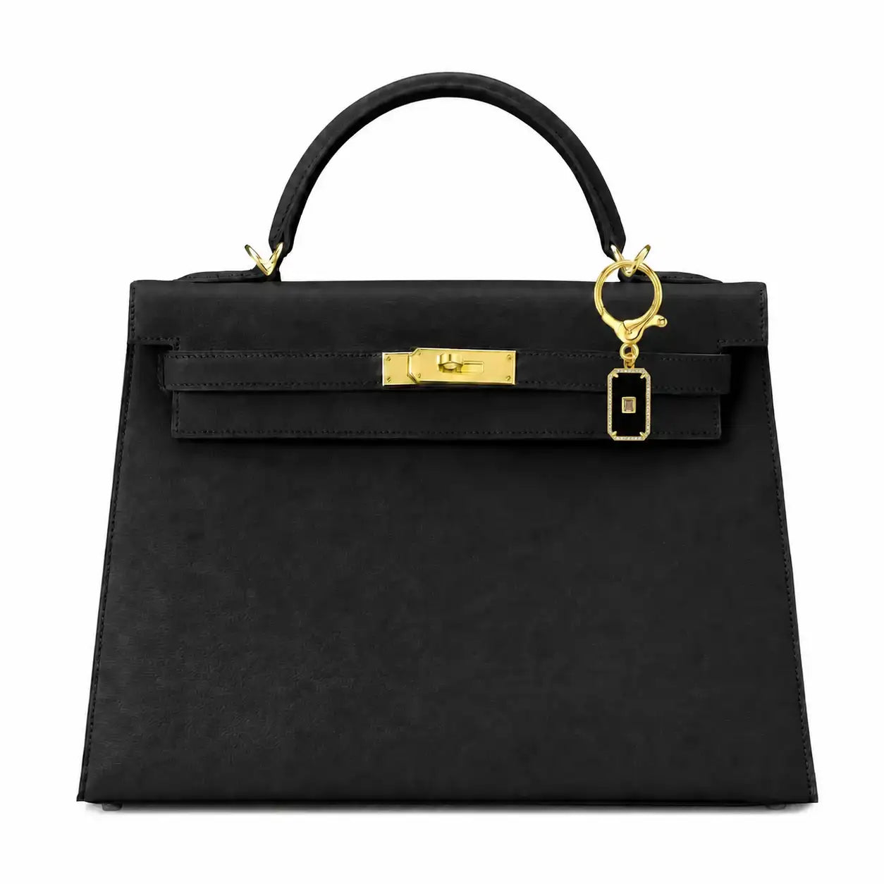 Gilded Gem Bag Charm | 14K Gold Vermeil & Onyx