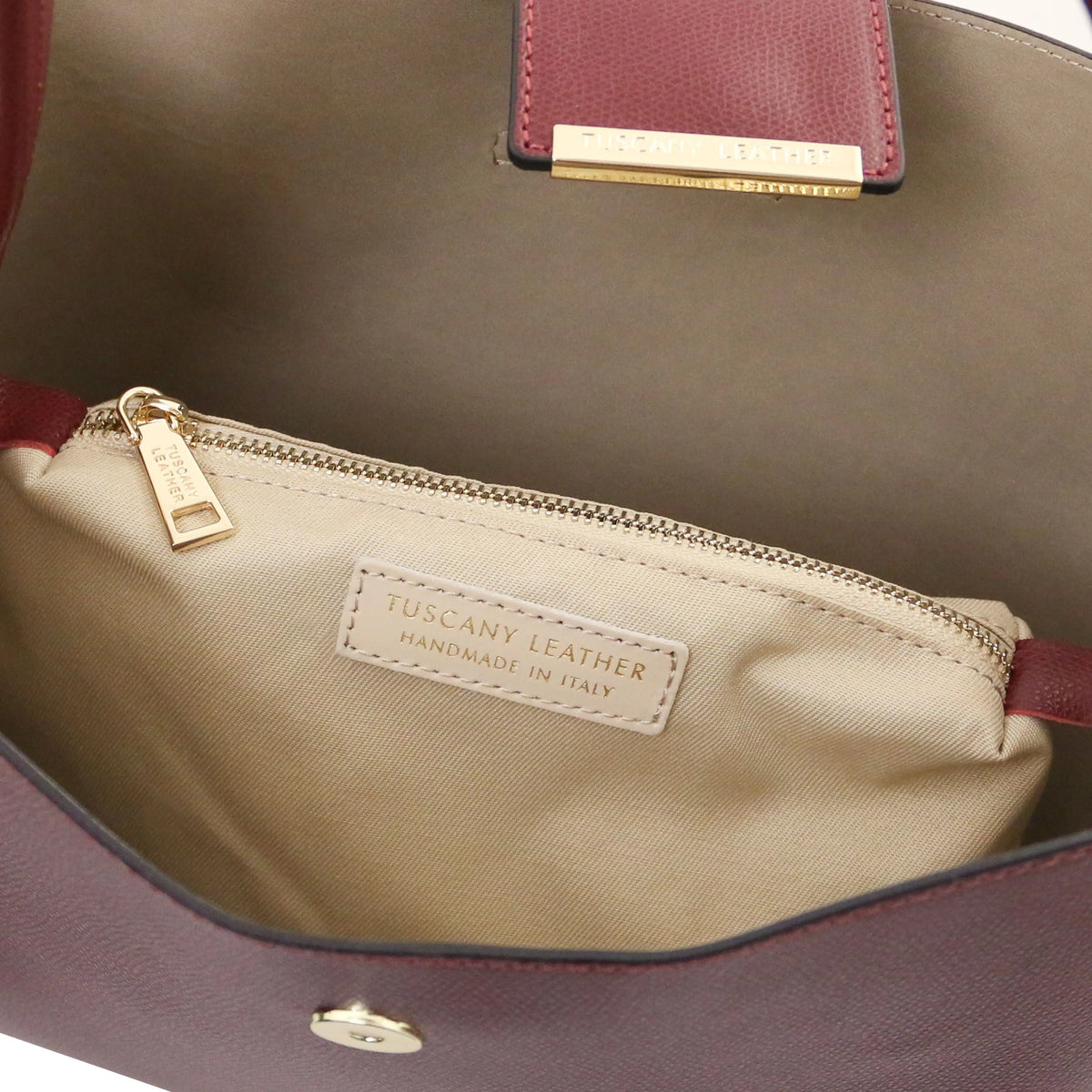 Clio Italian Leather Secchiello Bag | Palmellato Leather