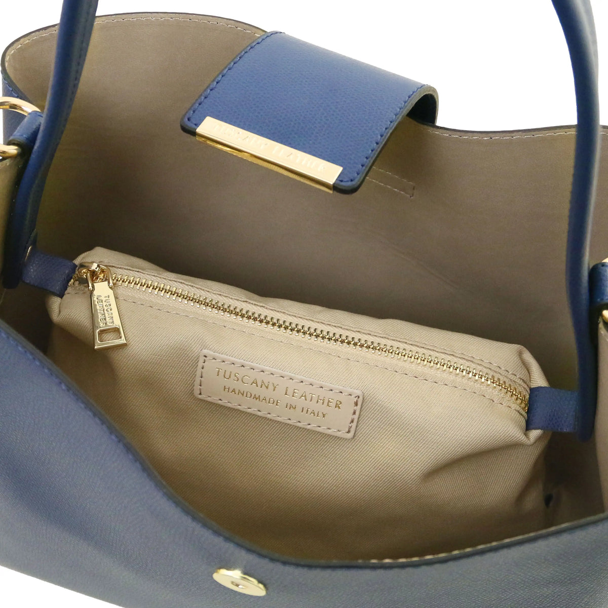 Clio Italian Leather Secchiello Bag | Palmellato Leather