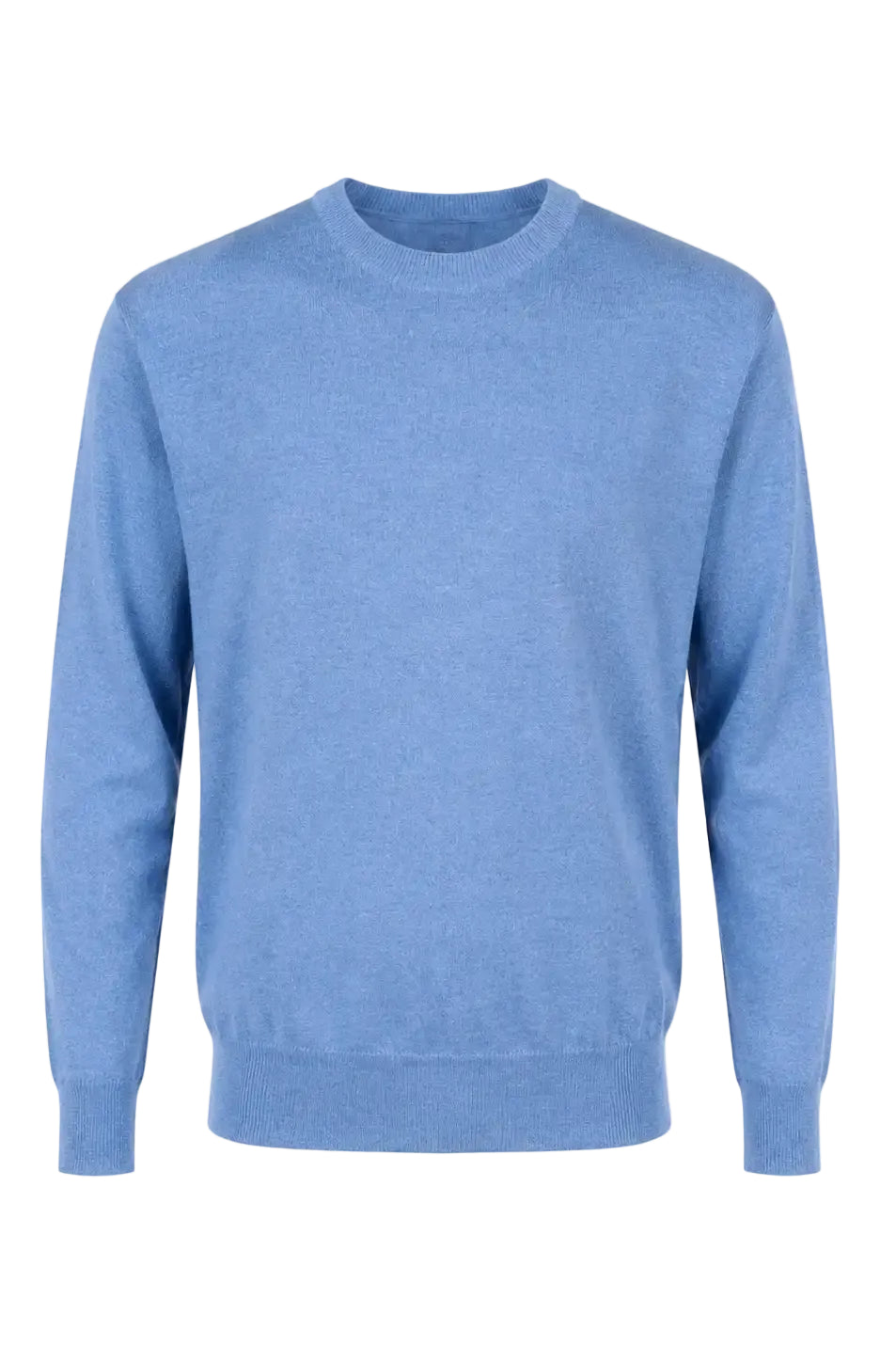 Blue sweater on a white background