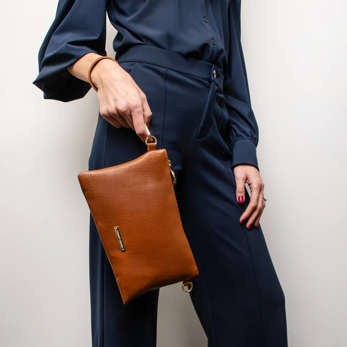 TL Bag Soft Italian Leather Clutch | Pebbled Leather