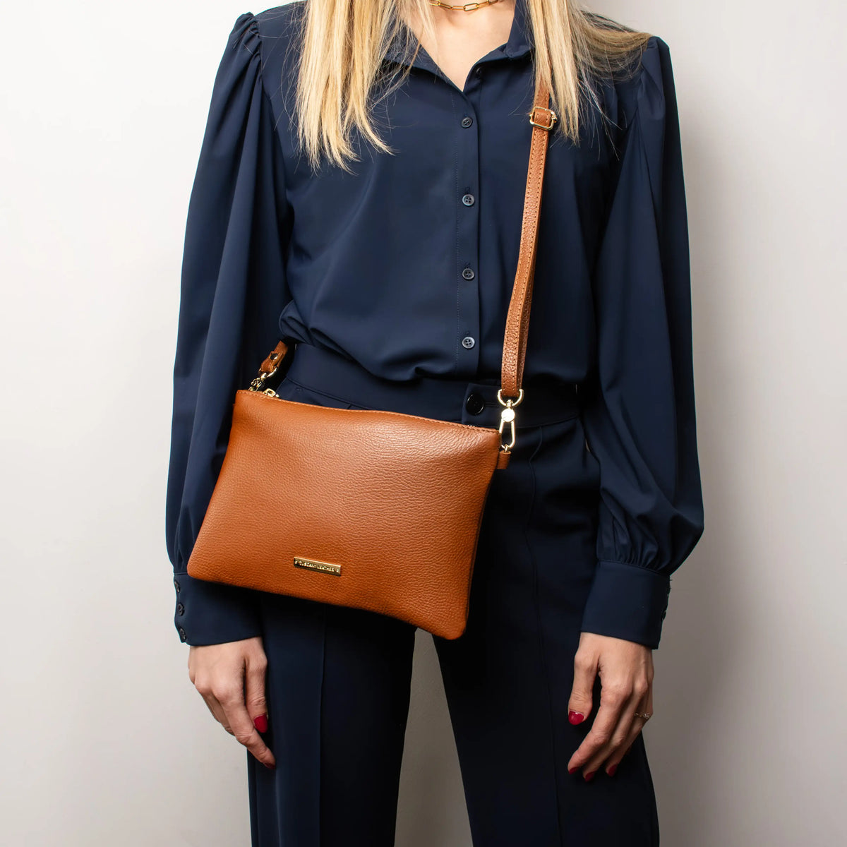 TL Bag Soft Italian Leather Clutch | Pebbled Leather