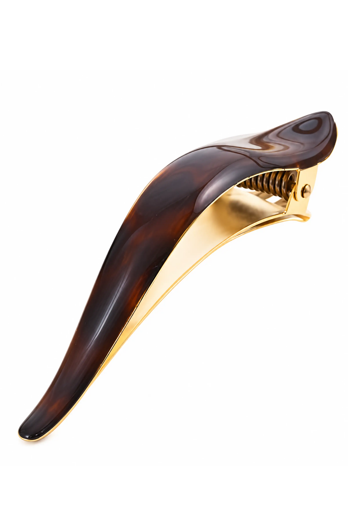 Tortoise Hand-Painted Hair Clip | 18K Gold-Plated Brass