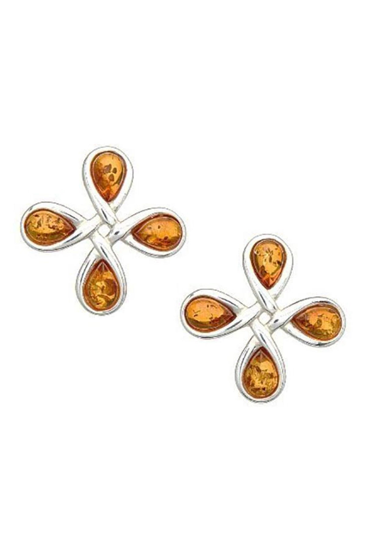 Baltic Honey Amber Petal Earrings - L'Atelier Global