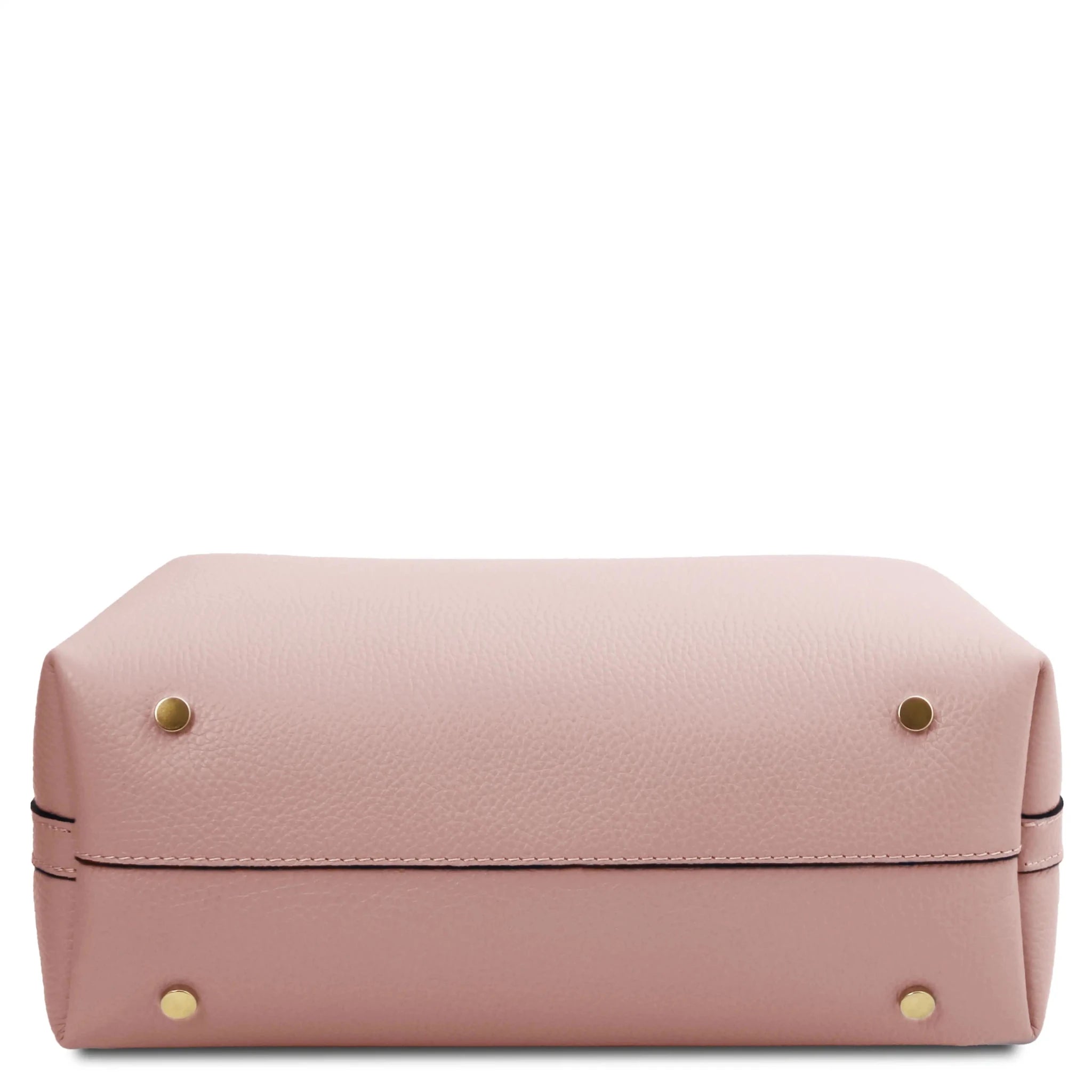 Clio Italian Pebbled Leather Secchiello Bag