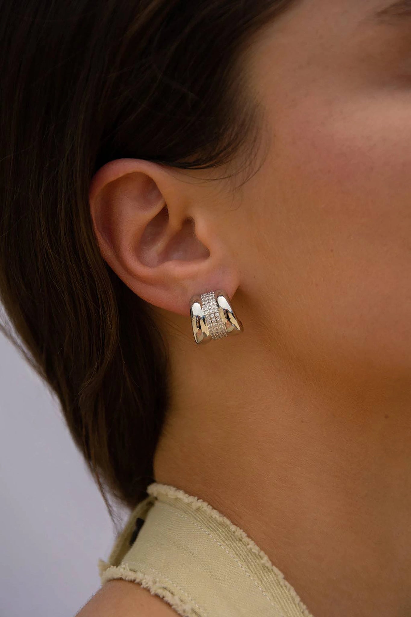 Coco Shield Hoop Earrings - L'Atelier Global