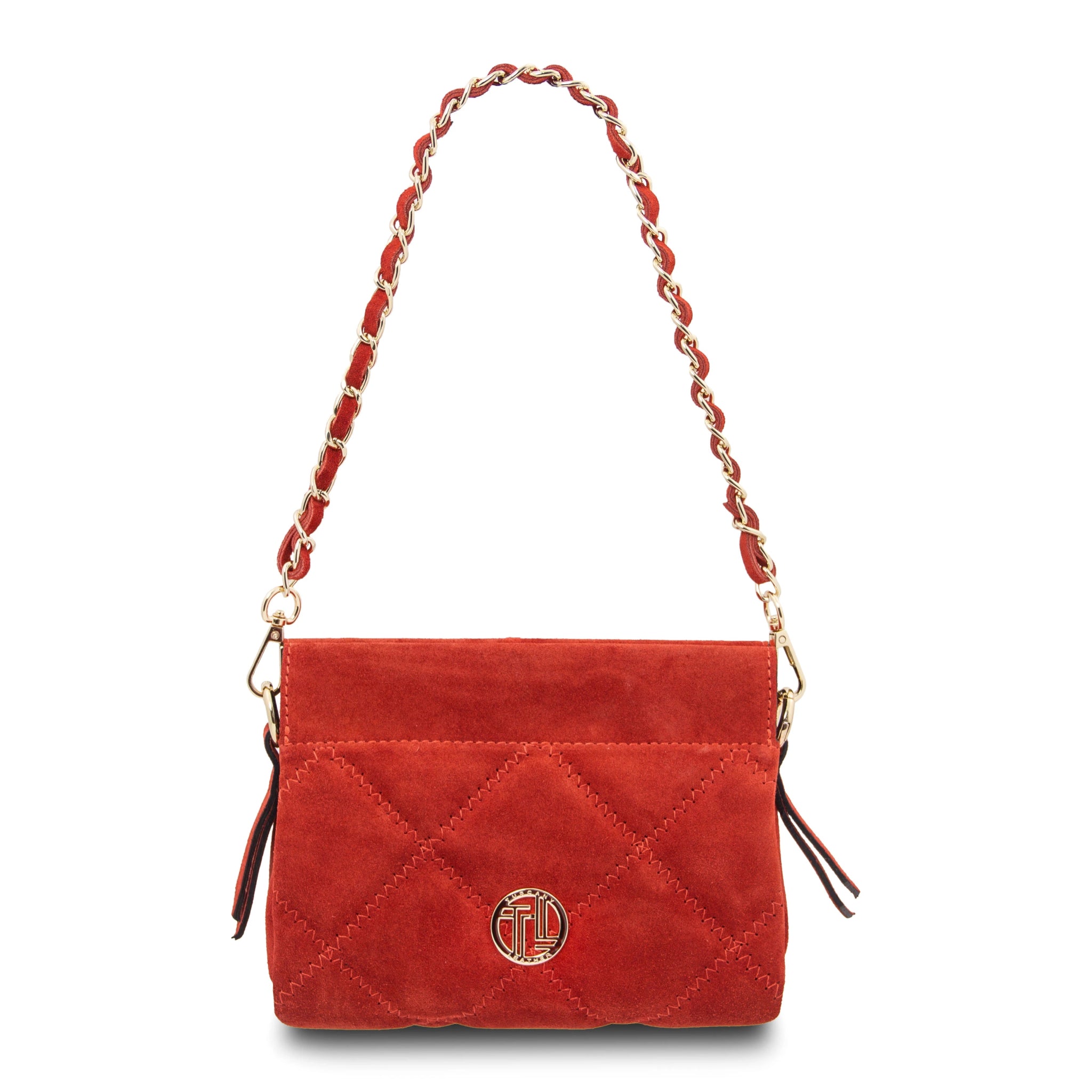 Eloise Suede Italian Leather Shoulder Bag - L'Atelier Global