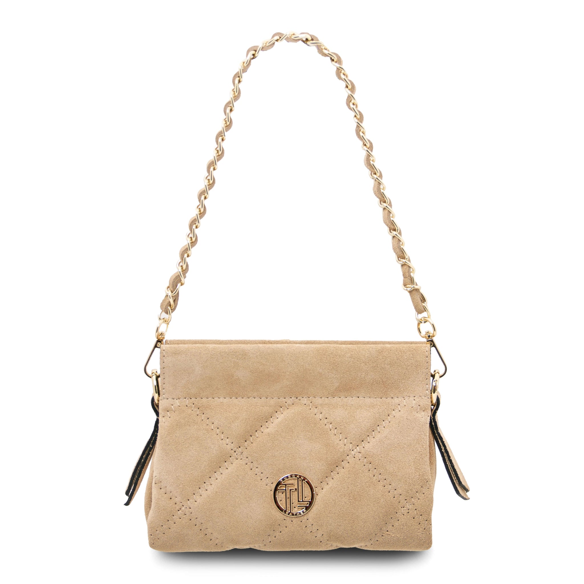 Eloise Suede Italian Leather Shoulder Bag - L'Atelier Global