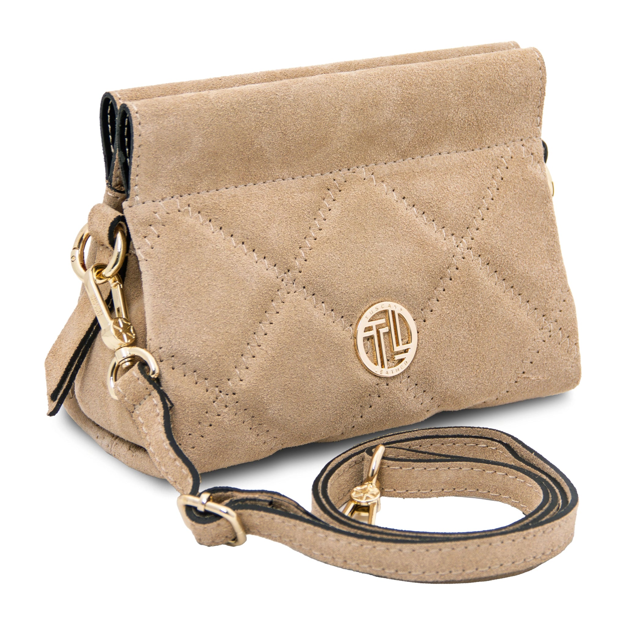 Eloise Suede Italian Leather Shoulder Bag - L'Atelier Global