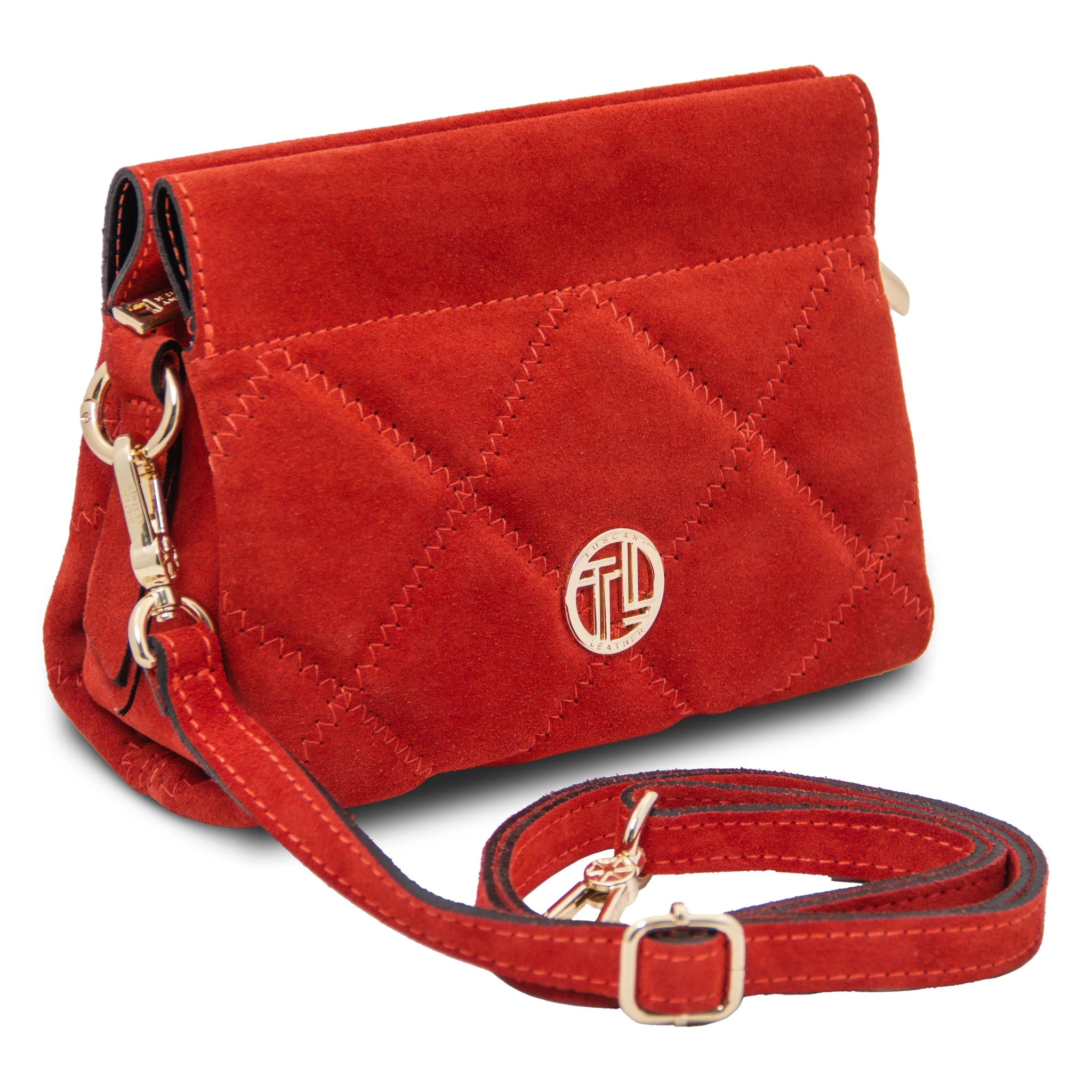 Eloise Suede Italian Leather Shoulder Bag - L'Atelier Global