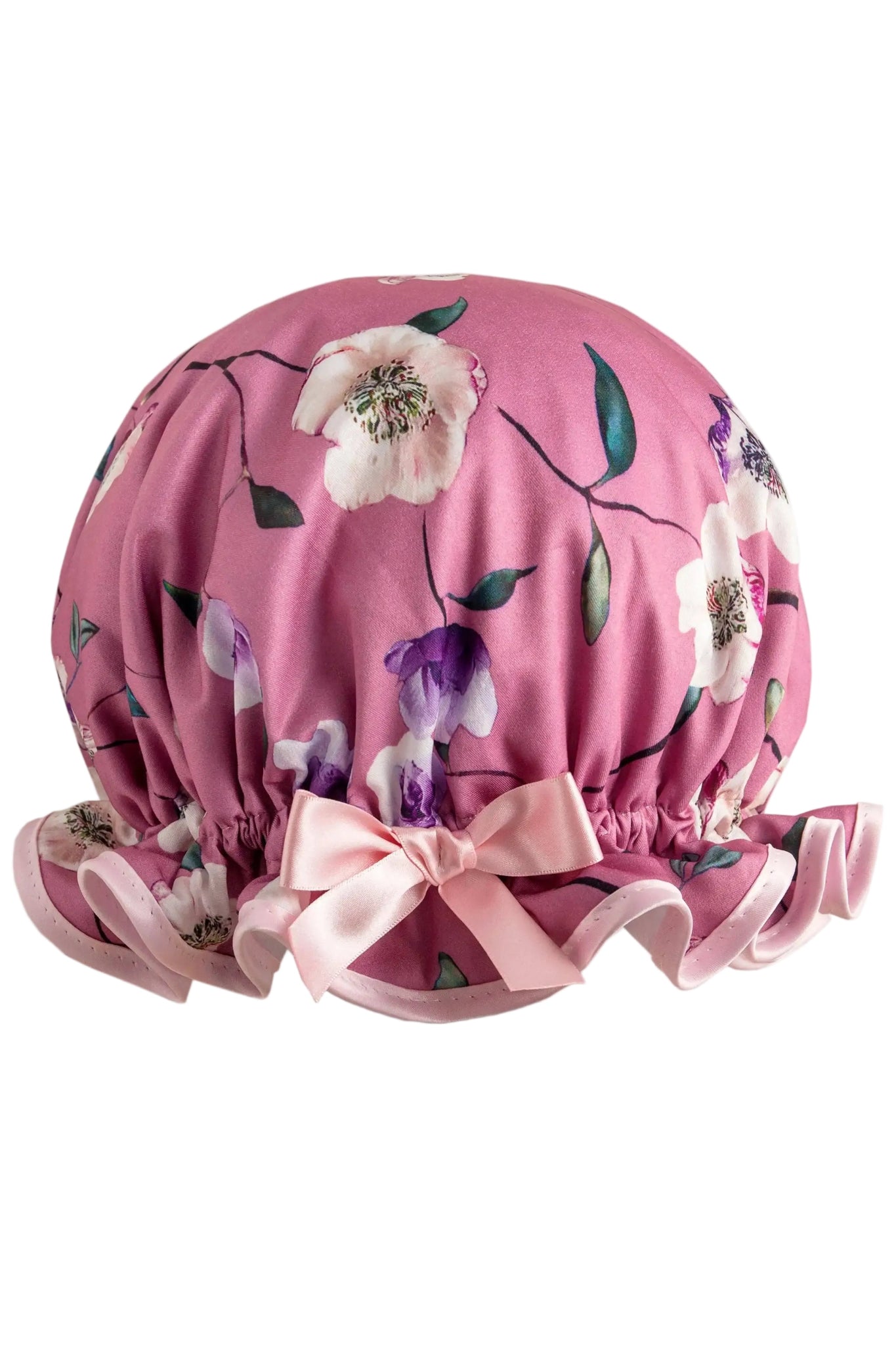 Floral Rose Shower Cap on a white background