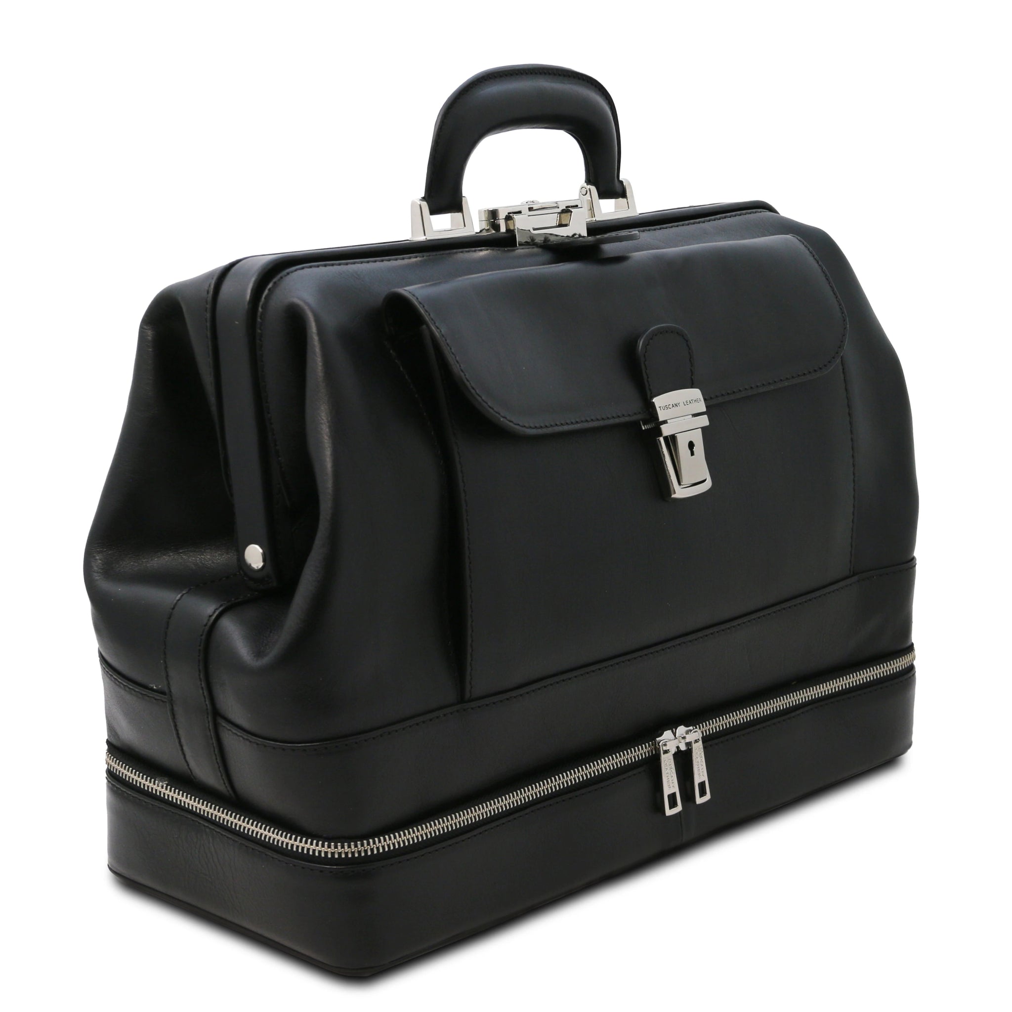 Giotto Exclusive Double - bottom Italian Leather Doctor Bag - L'Atelier Global