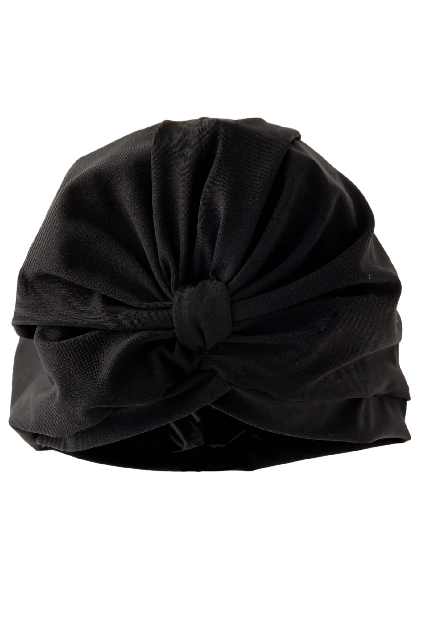 Goddess Black Shower Turban Cap on a white background