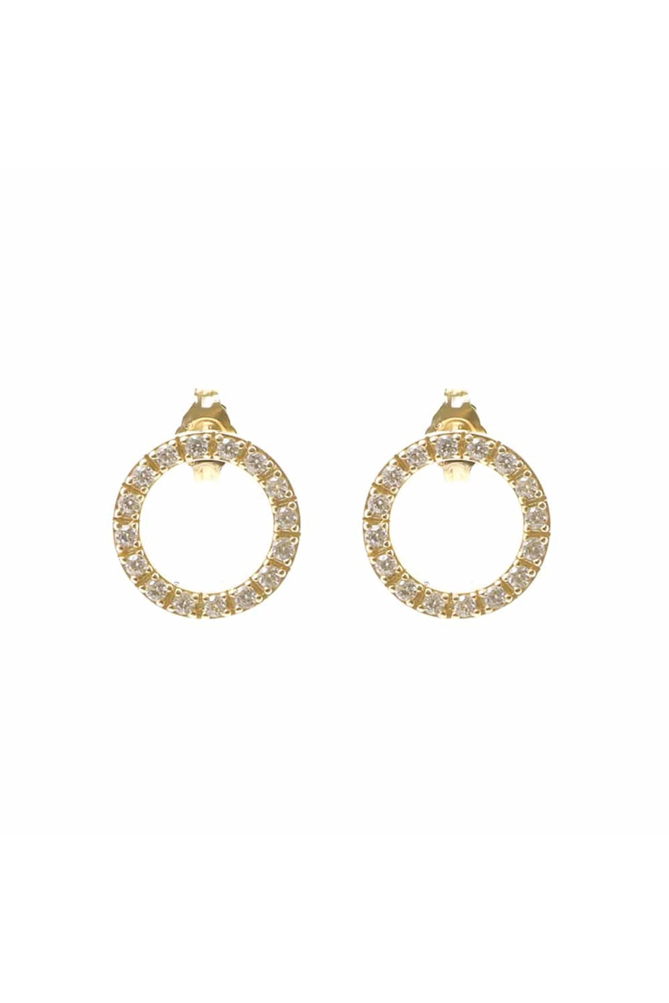 Golden Circle of Life Zirconia Earrings - L'Atelier Global