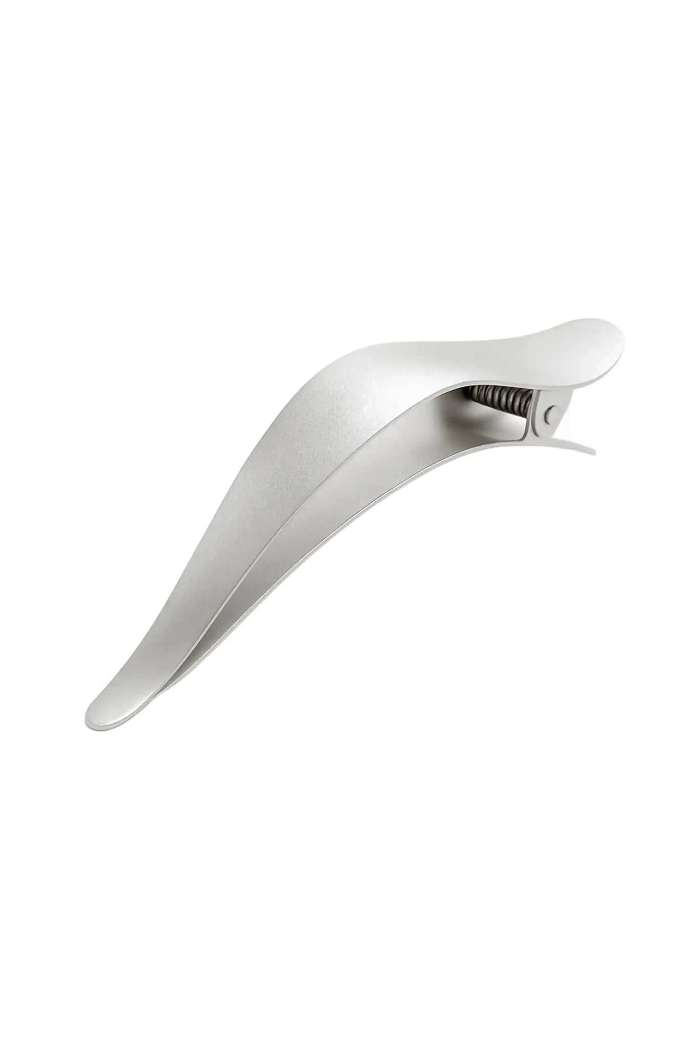 Silver Metallic clip on a white background