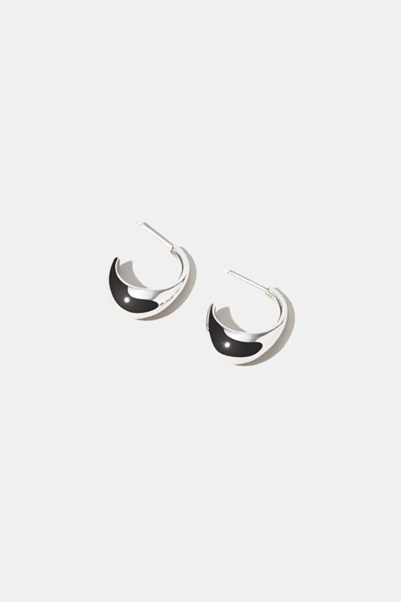 Inez Sterling Silver Hoop Earrings on a white background