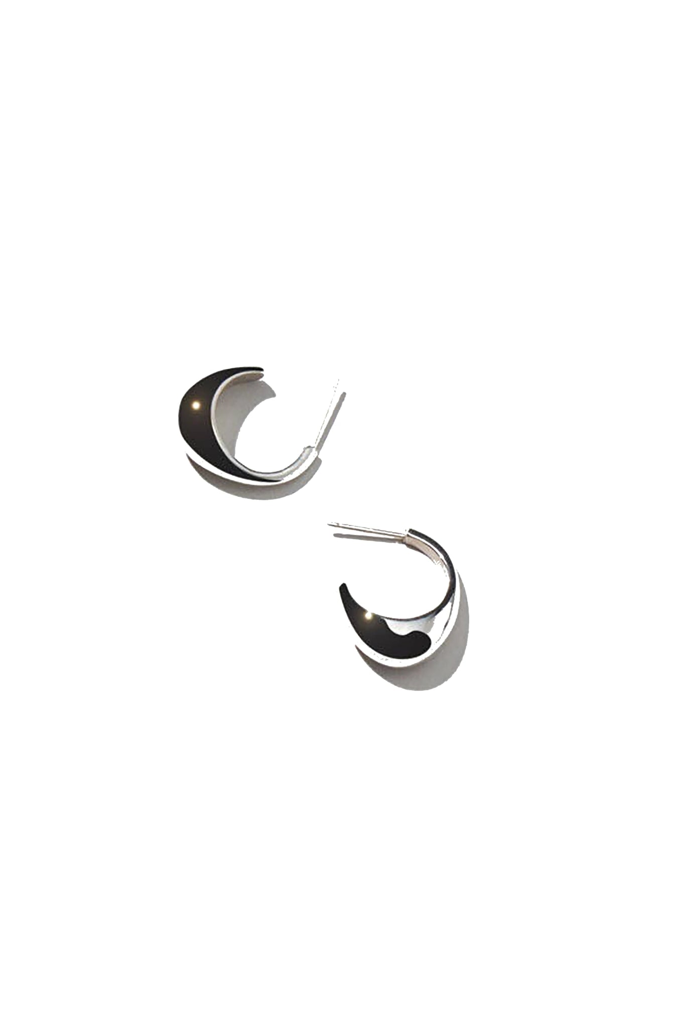 Inez Sterling Silver Hoop Earrings on a white background