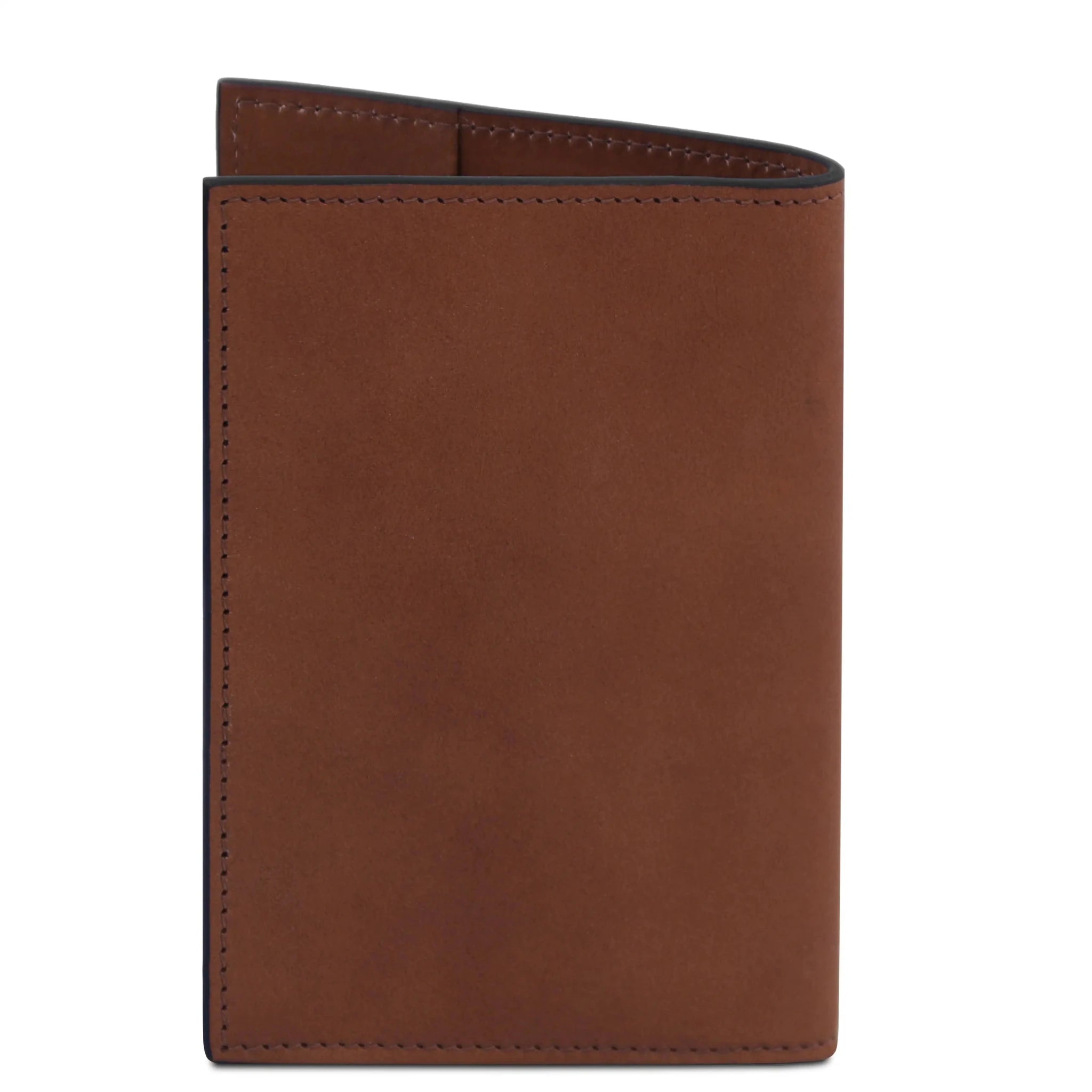 Back view Italian Leather Passport Cover in natural