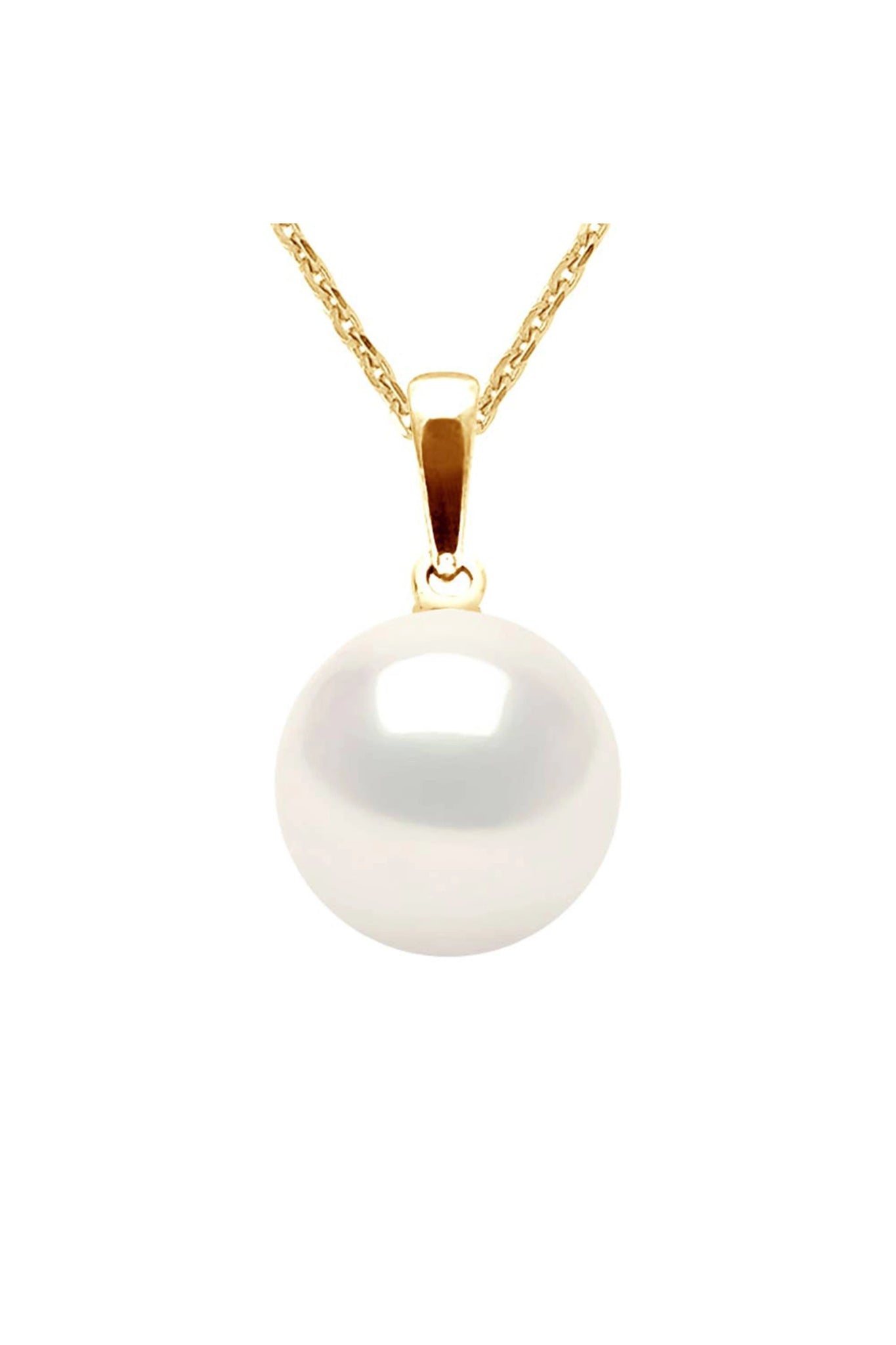 Lustrous Yellow Gold Freshwater Pearl Broom Pendant - L'Atelier Global