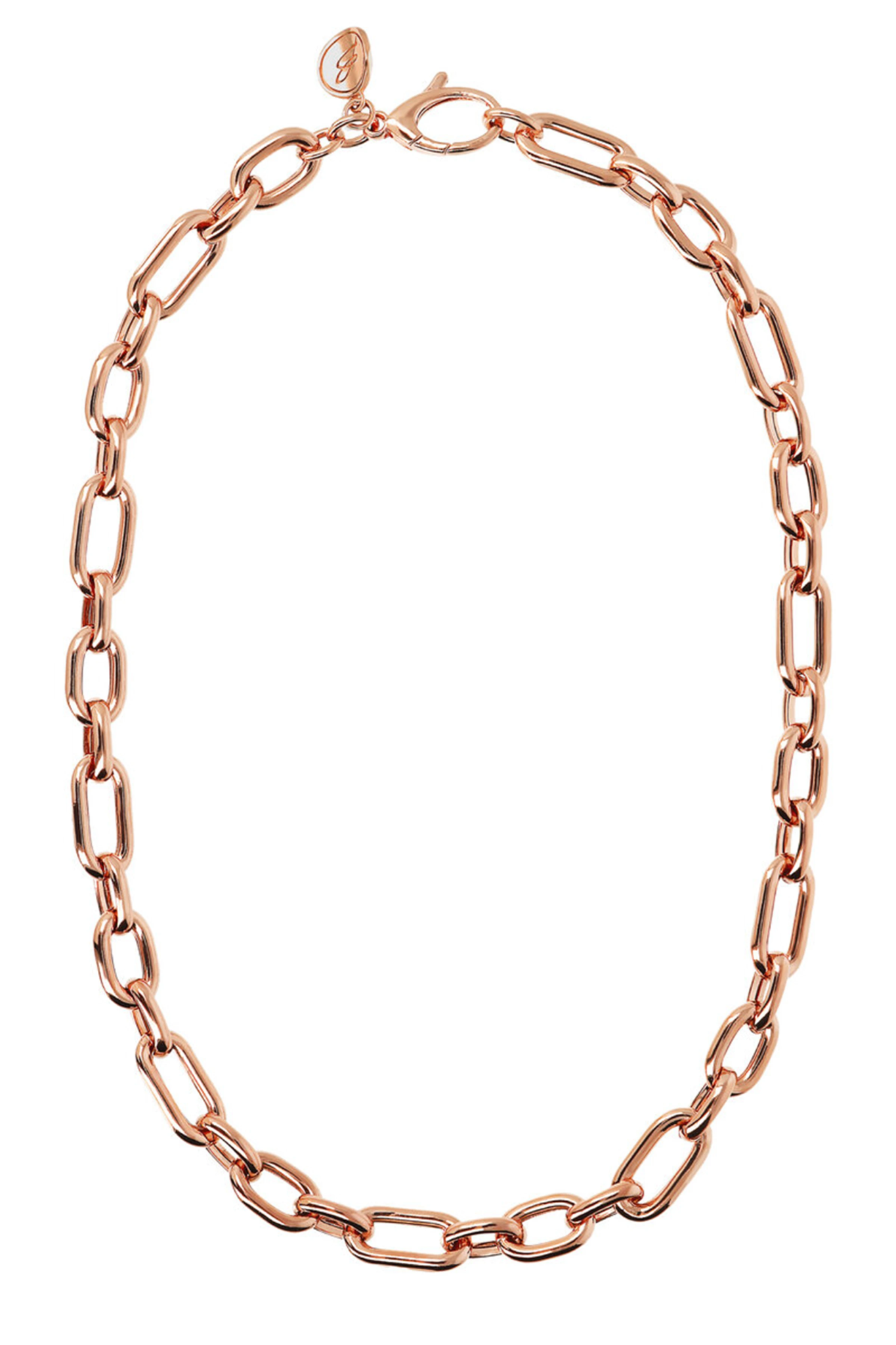 Milano Alternate Mesh Rosé Gold Chain Link Necklace - L'Atelier Global