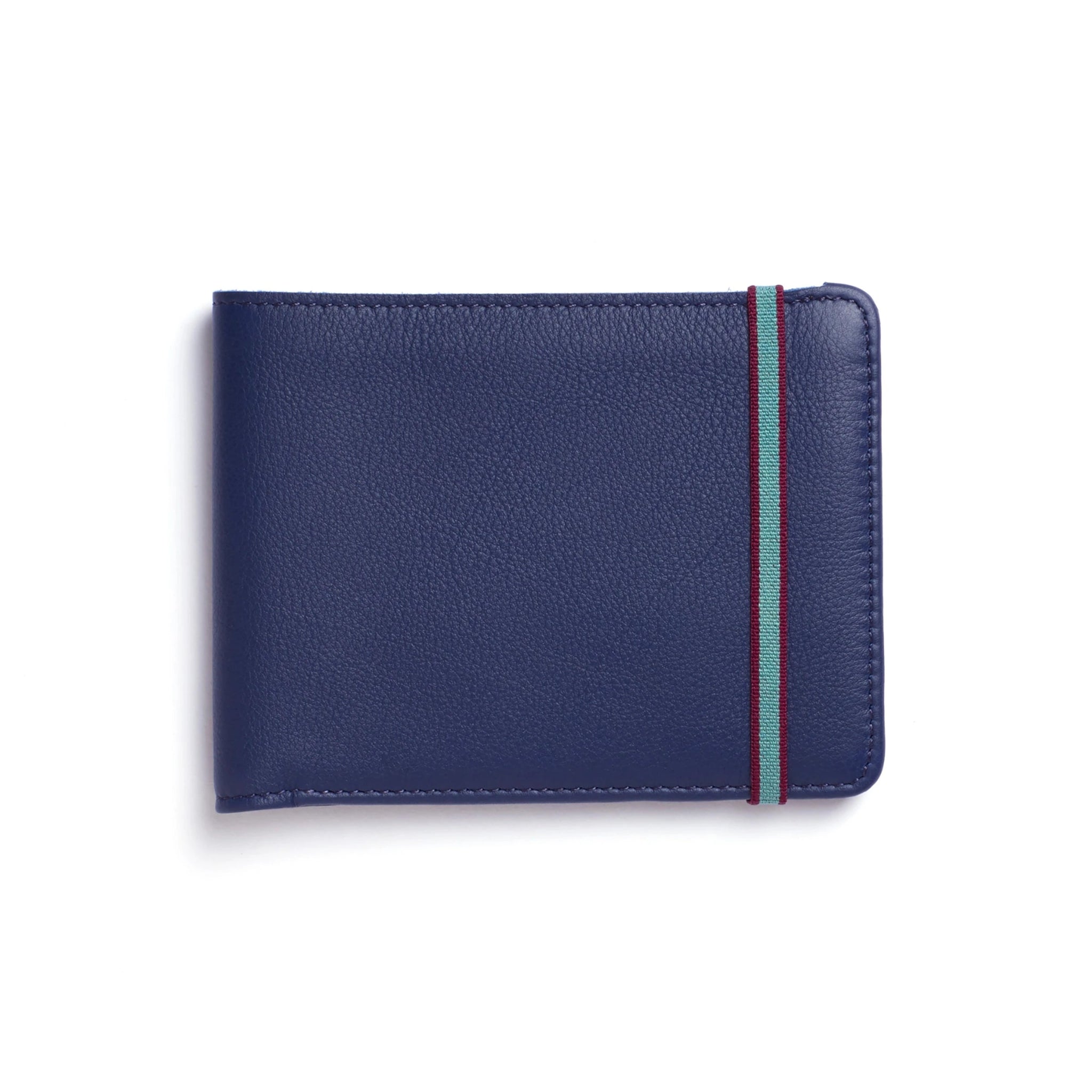 Navy Minimalist Wallet with Elastic Closure - Navy - shop_name#