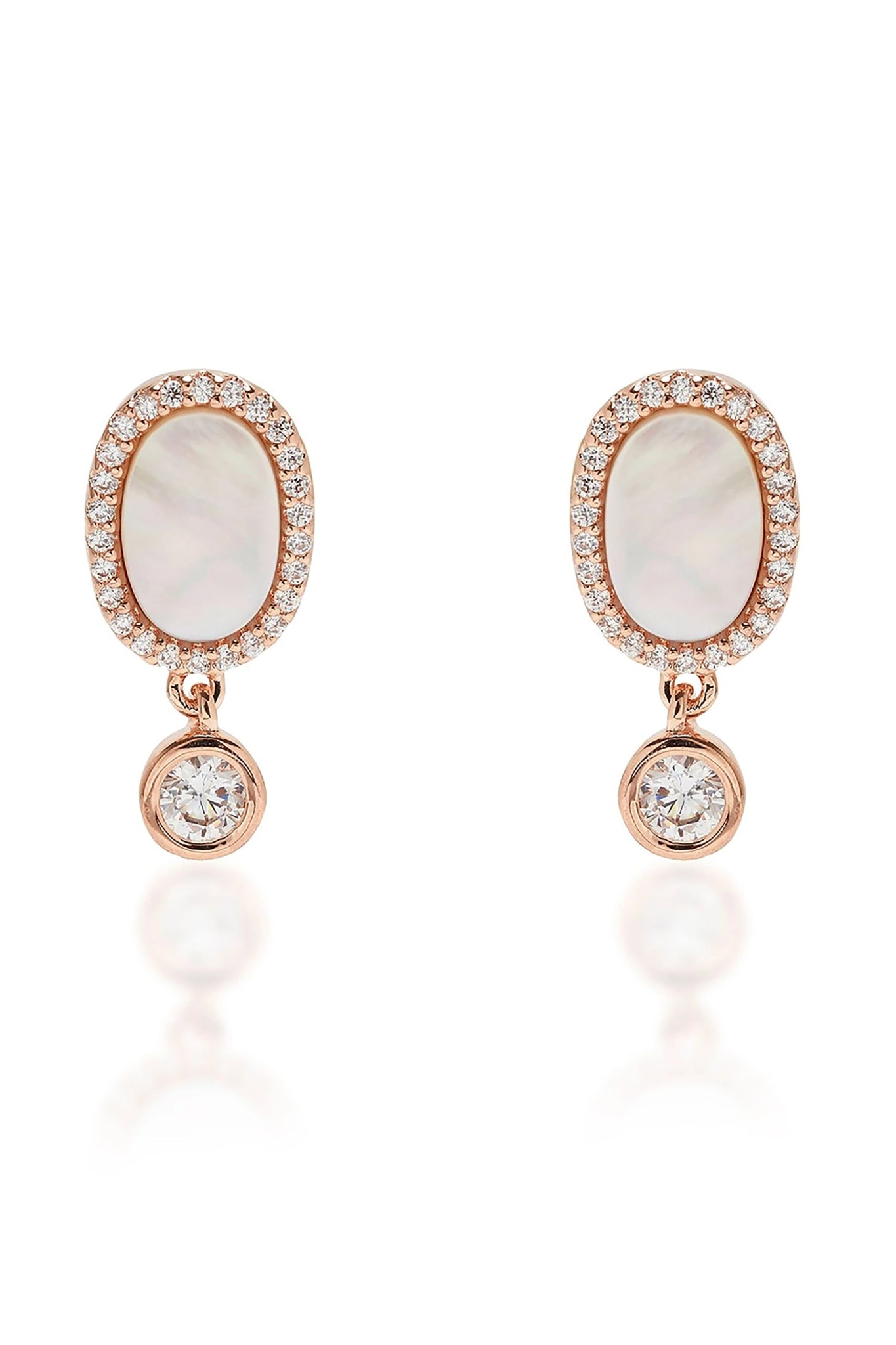 Rose Gold Mother of Pearl Earrings - L'Atelier Global