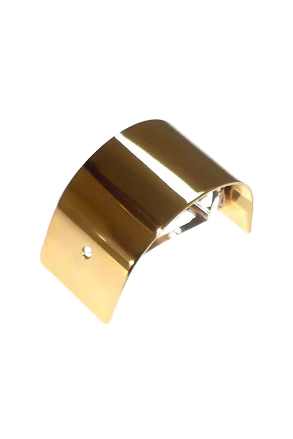 Gold curved cuff barrette on a white background