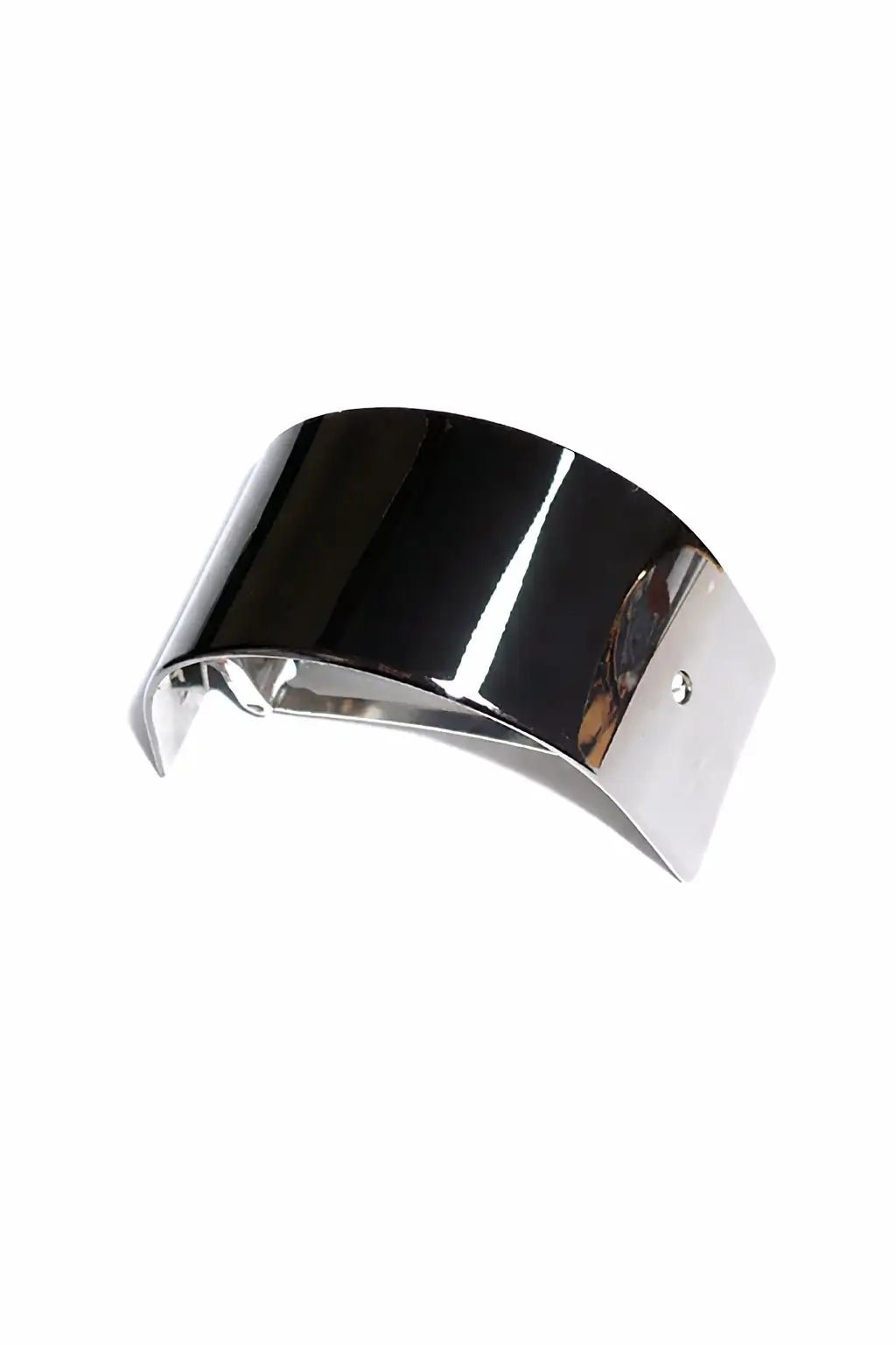 Black Silver cuff bracelet on a white background