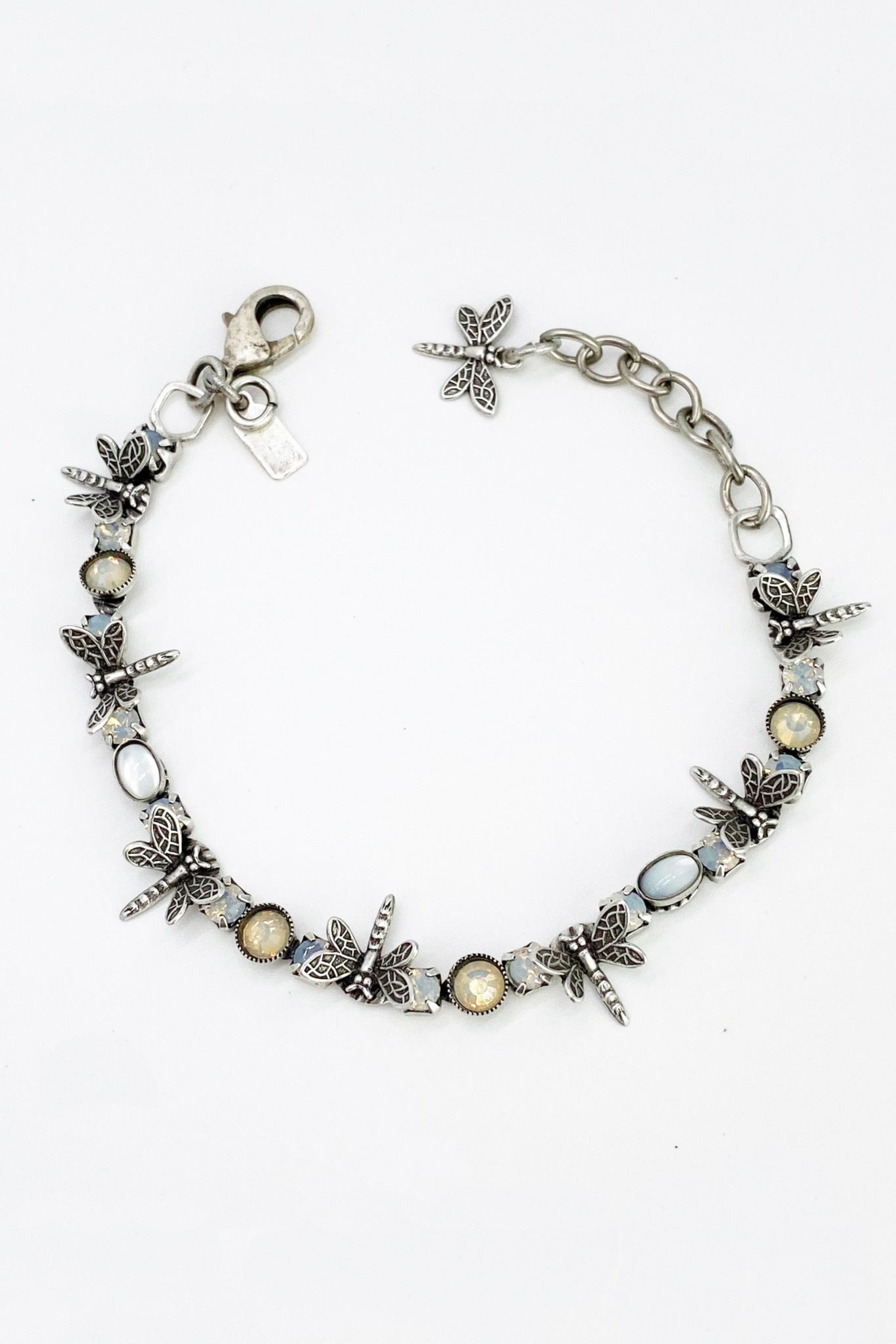 Spreads Your Wings Dragonfly Mother of Pearl Bracelet on a white background - L'Atelier Global