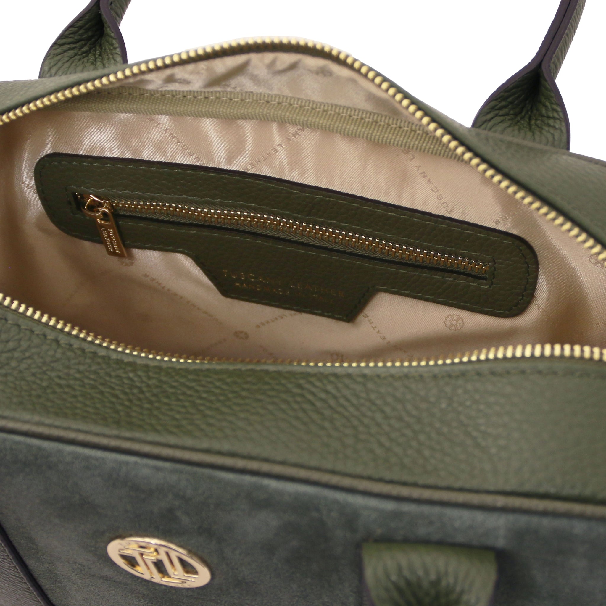 Stephany Italian Suede Leather Handbag