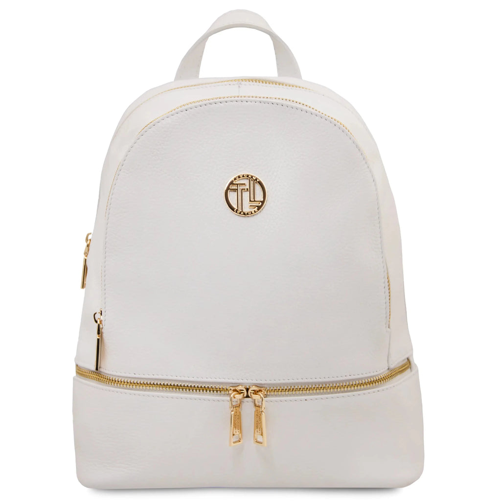 TL Soft Italian Leather Zip Backpack