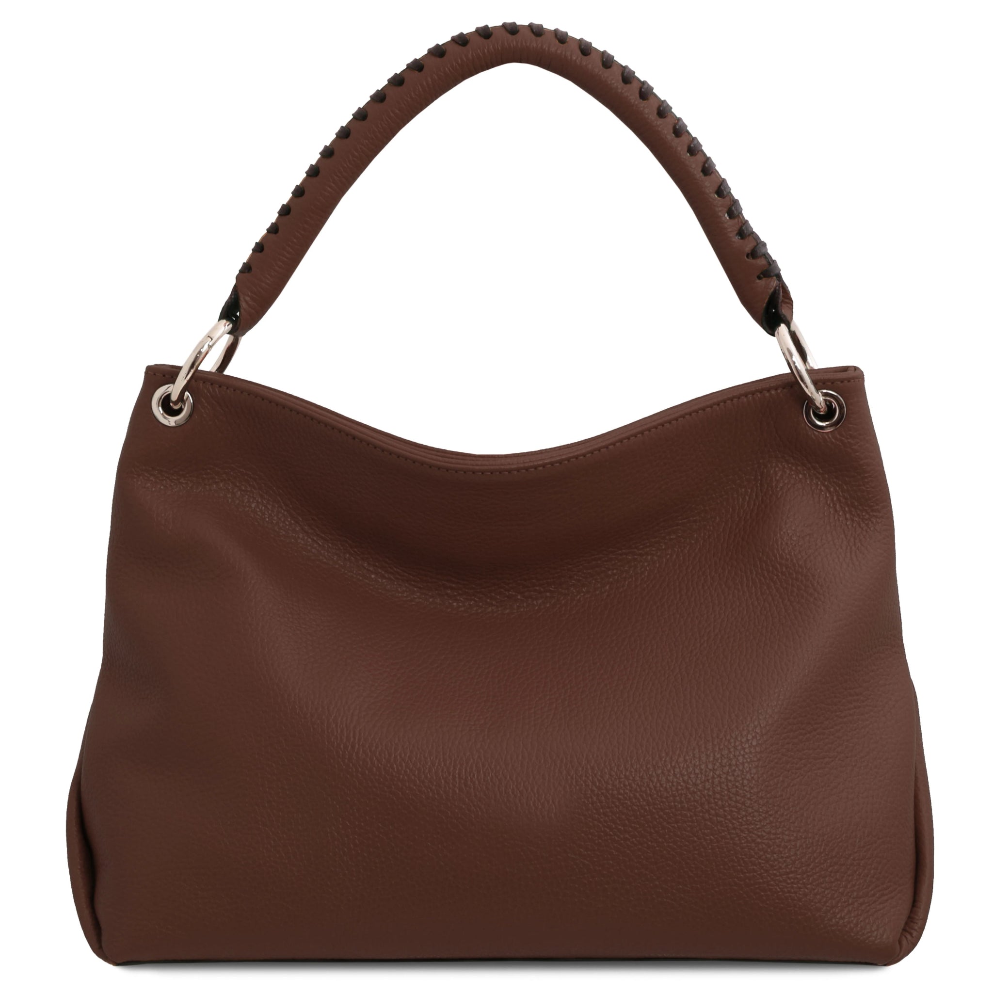 Back view of the TL Bag Soft Leather Handbag in Coffee