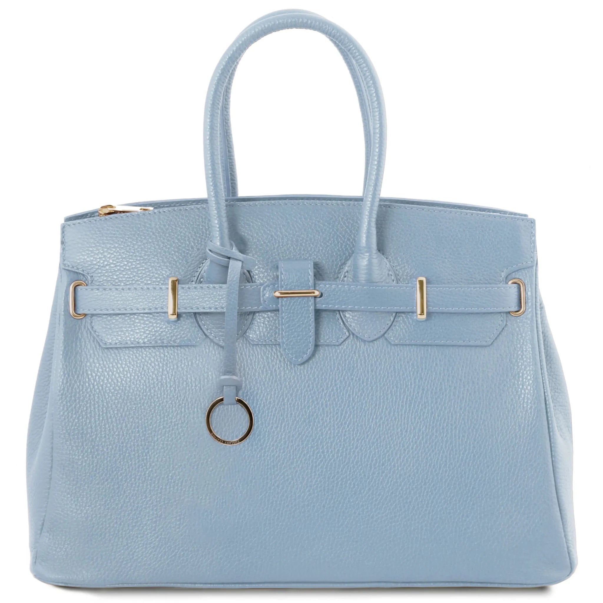 TL Italian Leather Handbag with Golden Hardware