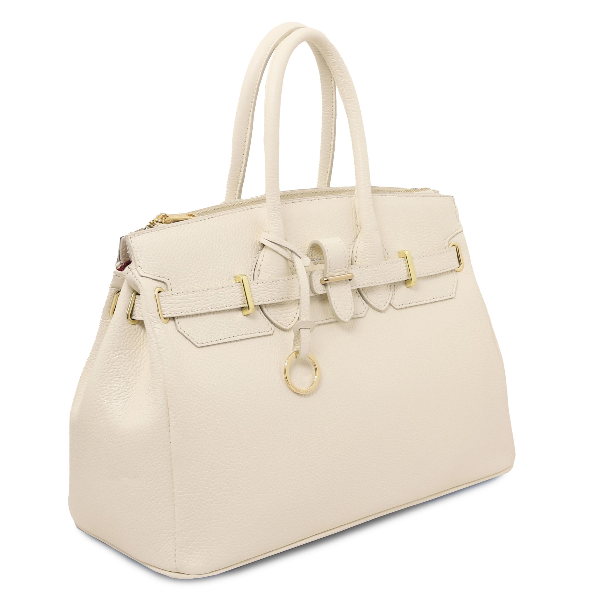 TL Italian Leather Handbag with Golden Hardware - L'Atelier Global