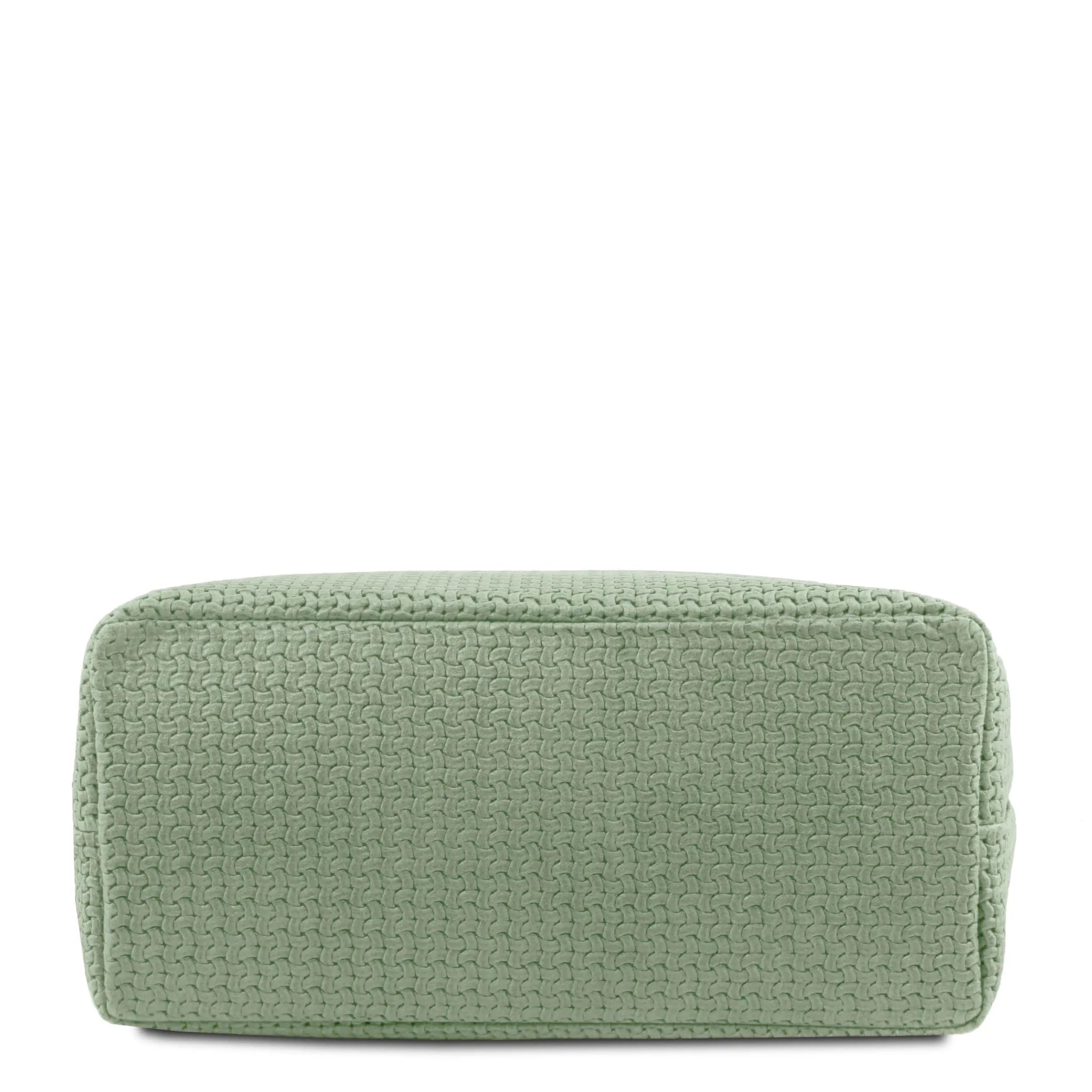 TL Keyluck Woven Printed Italian Leather Shopping Bag
