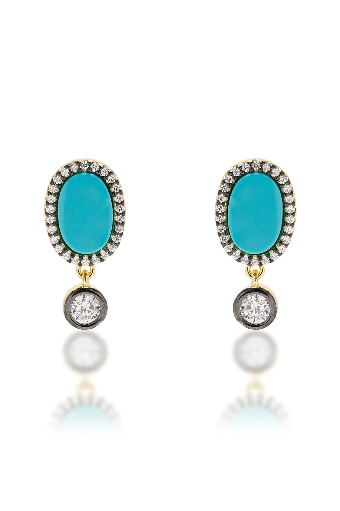 Turquoise Mother of Pearl Drop Earrings - L'Atelier Global