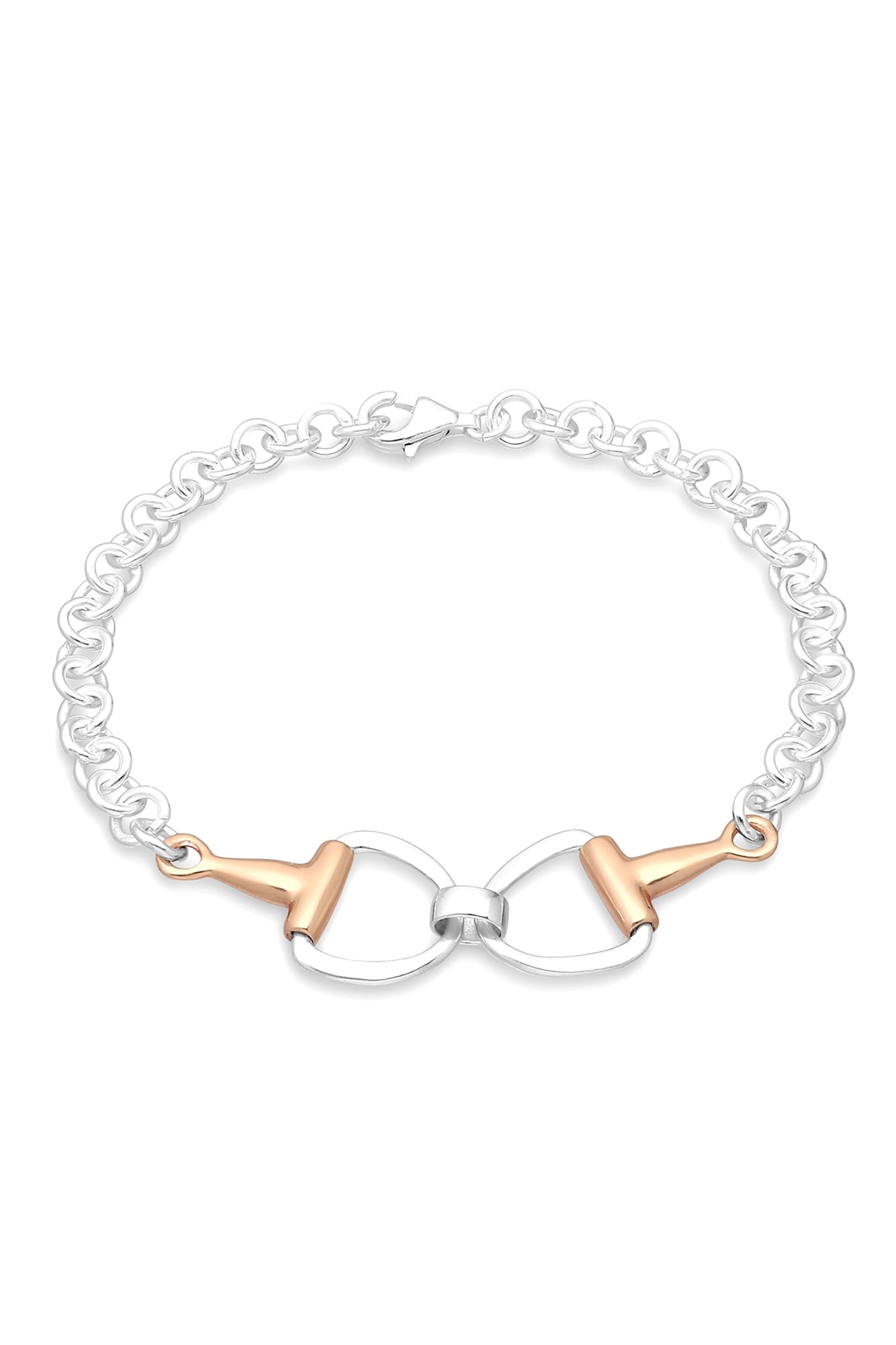 Vermeil Equestrian Italian Rose Gold Stirrup Bracelet - L'Atelier Global