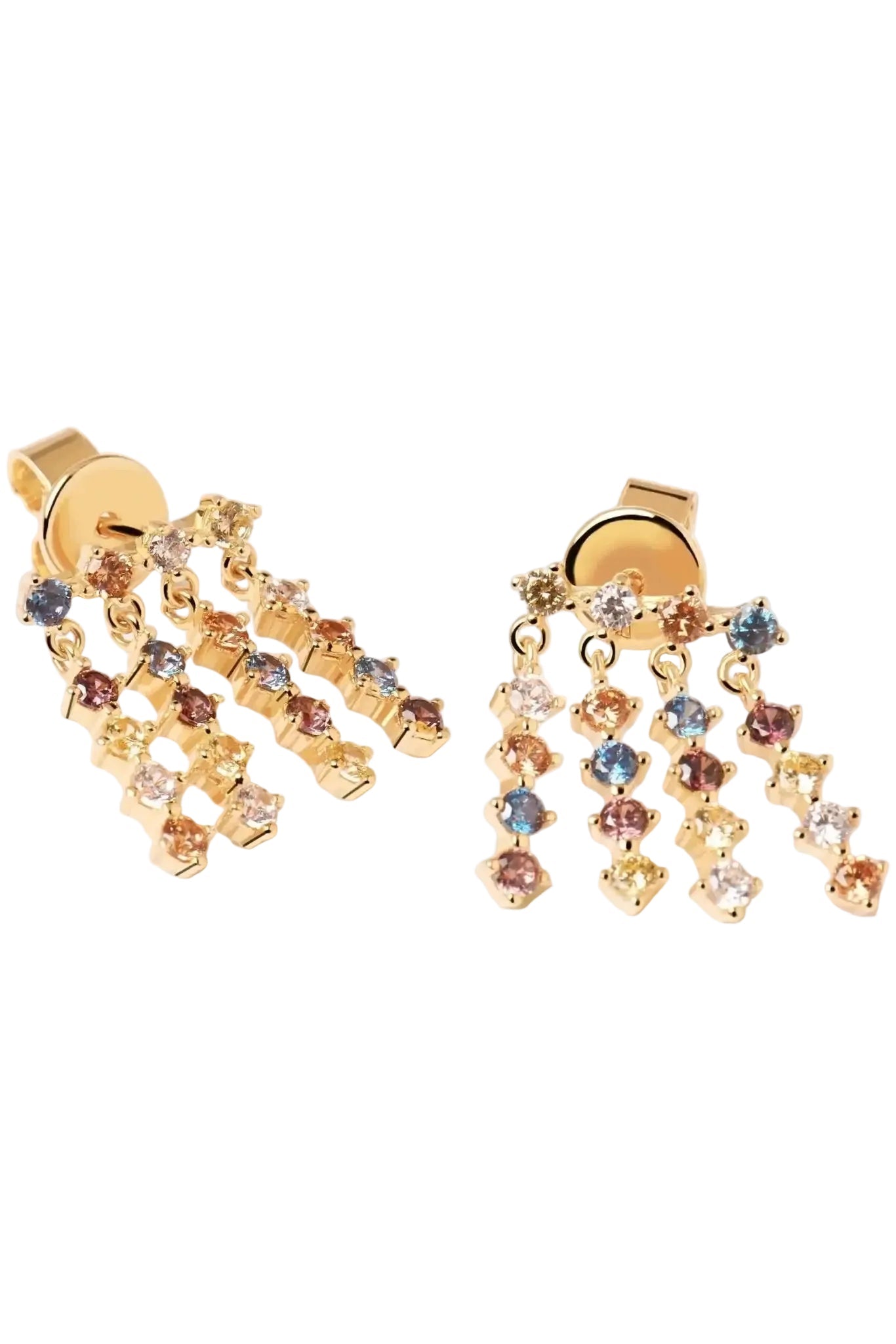 Willow Spanish Gold Dangle Zirconia Earrings