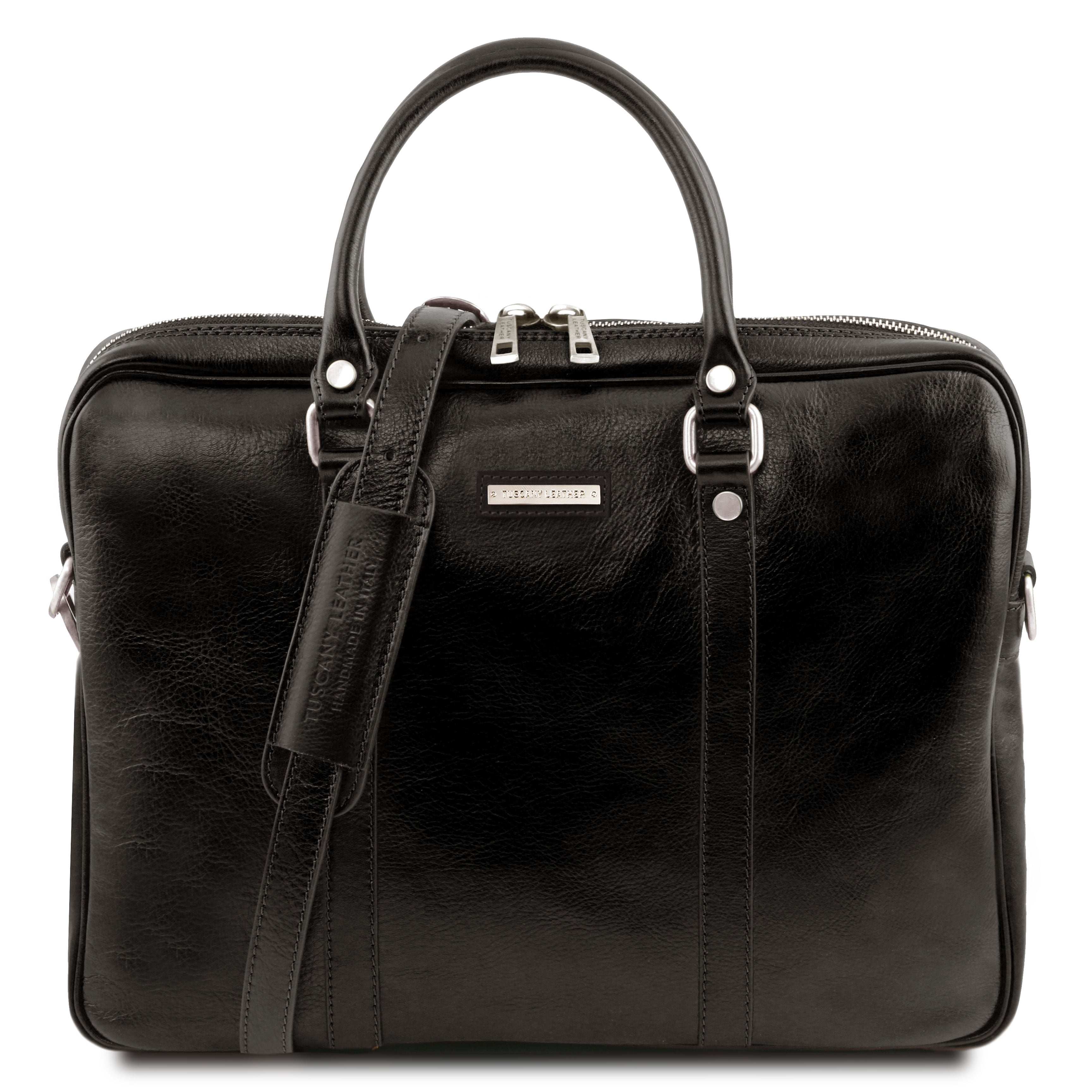 Black Leather Laptop Case