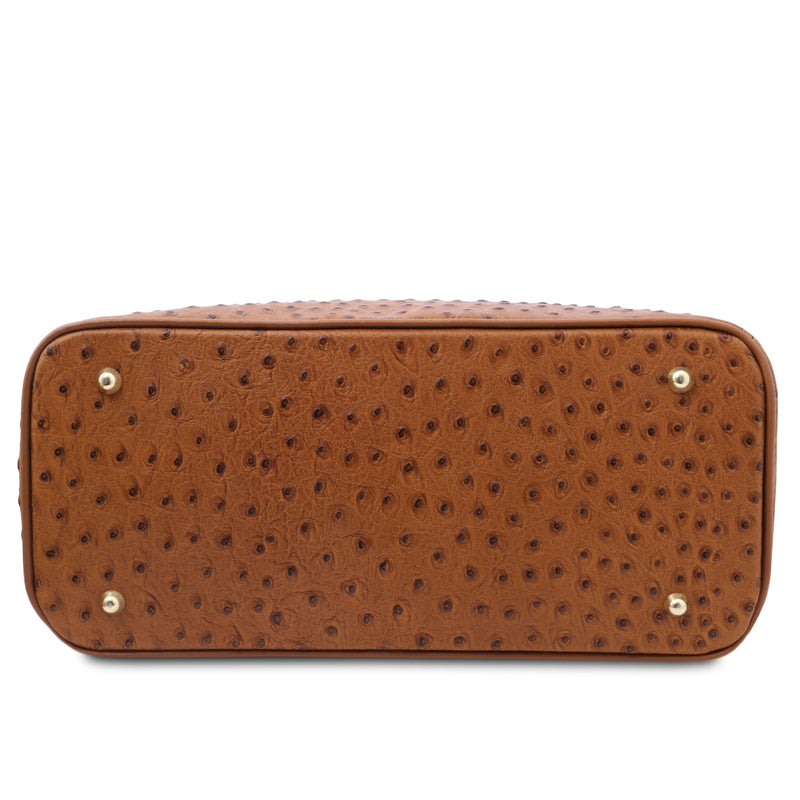 TL Bag Handbag in Ostrich-print Leather