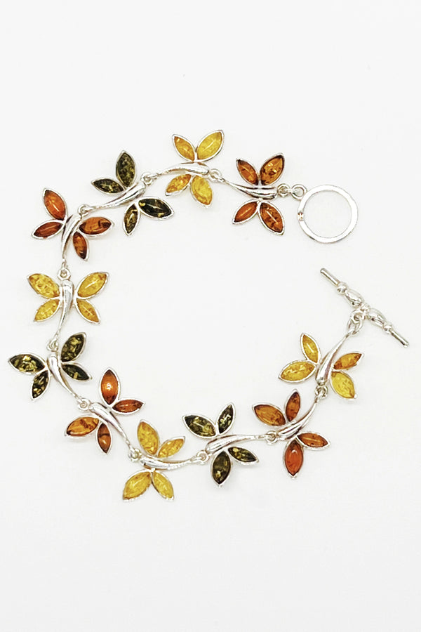 Amber Dancing Butterflies Link Bracelet - L'Atelier Global